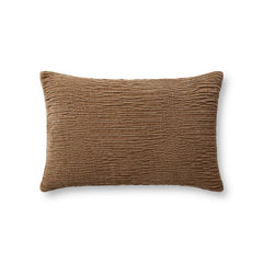Loloi Brown 16'' x 26'' Cover Only Pillow White Cliff Studio Solid Pillows
