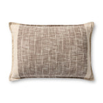 Loloi Brown / Ivory Pillow White Cliff Studio Pillow