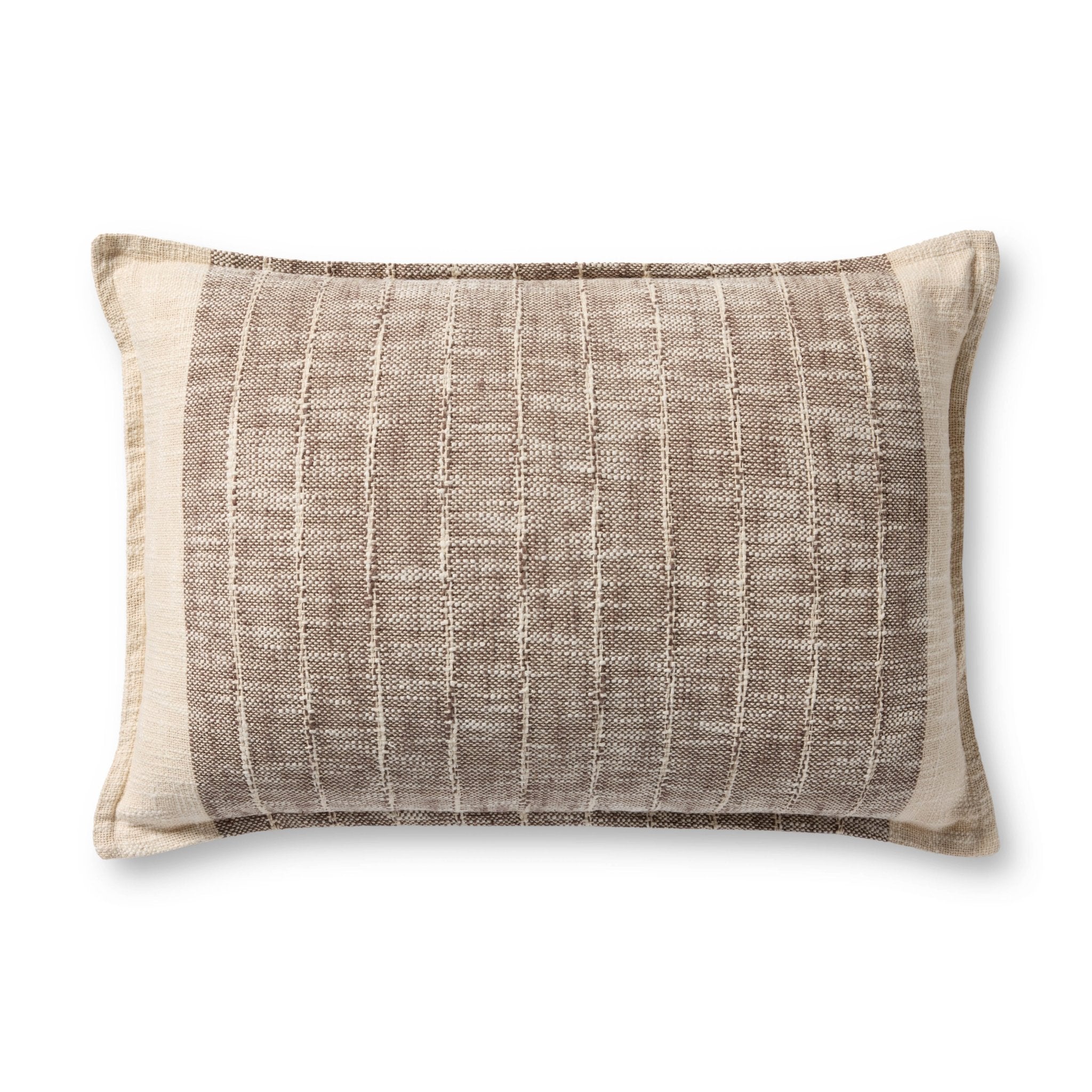 Loloi Brown / Ivory Pillow White Cliff Studio Pillow