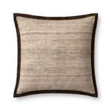 Loloi Brown / Ivory Pillow White Cliff Studio Pillow