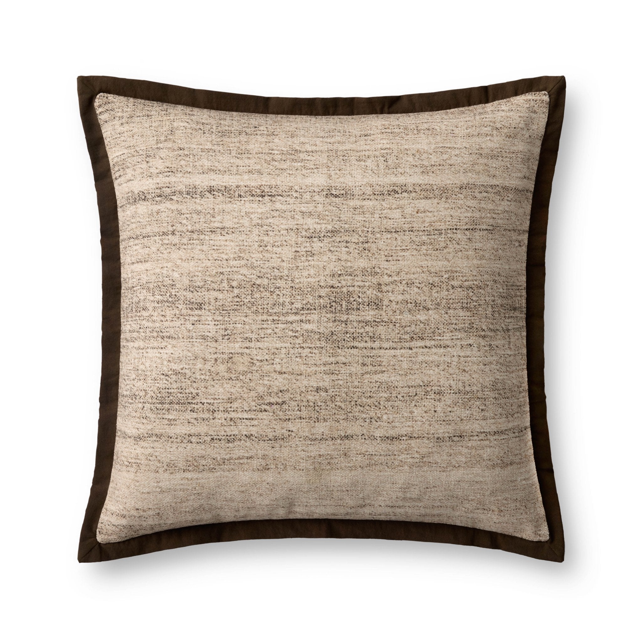 Loloi Brown / Ivory Pillow White Cliff Studio Pillow