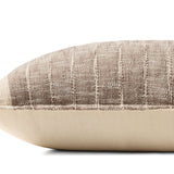 Loloi Brown / Ivory Pillow White Cliff Studio Pillow