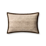 Loloi Brown / Ivory Pillow White Cliff Studio Pillow