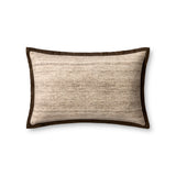 Loloi Brown / Ivory Pillow White Cliff Studio Pillow