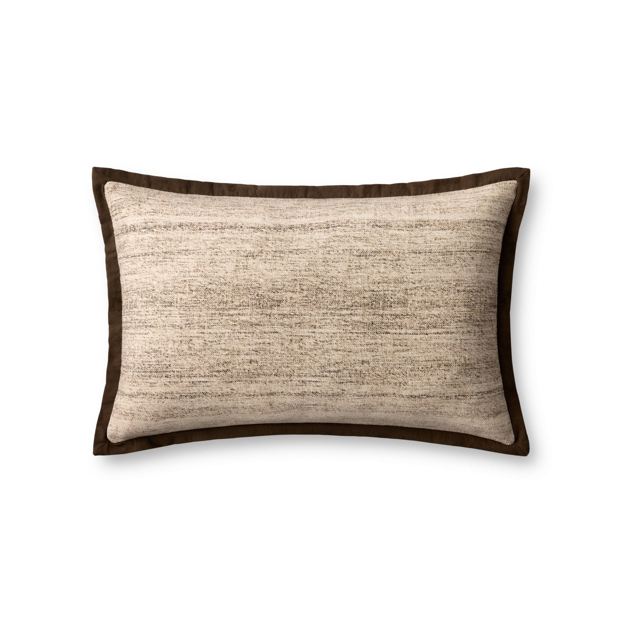 Loloi Brown / Ivory Pillow White Cliff Studio Pillow
