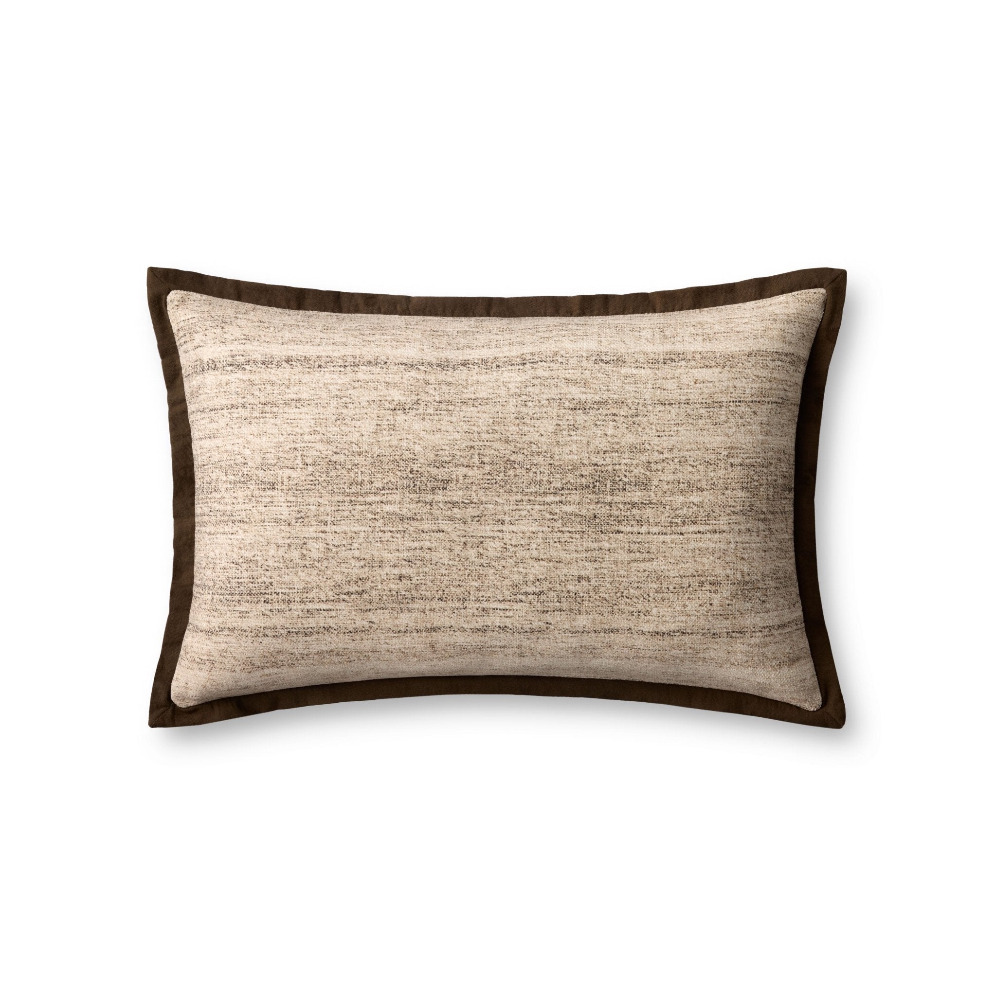 Loloi Brown / Ivory Pillow White Cliff Studio Pillow