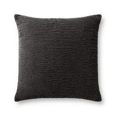 Loloi Charcoal 22'' x 22'' Cover Only Pillow White Cliff Studio Solid Pillows