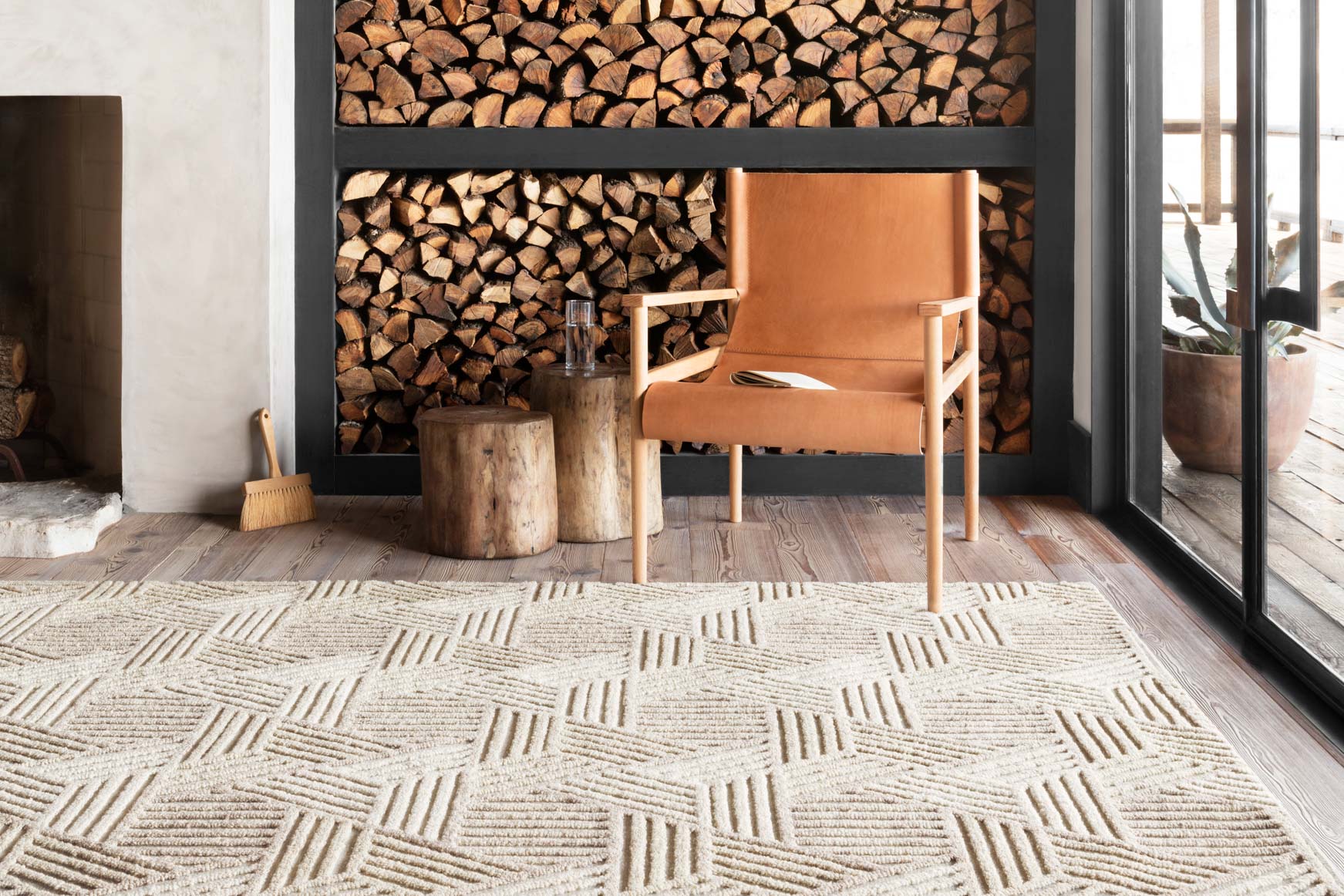 Loloi Ehren Oatmeal / Ivory Rug White Cliff Studio Area Rugs