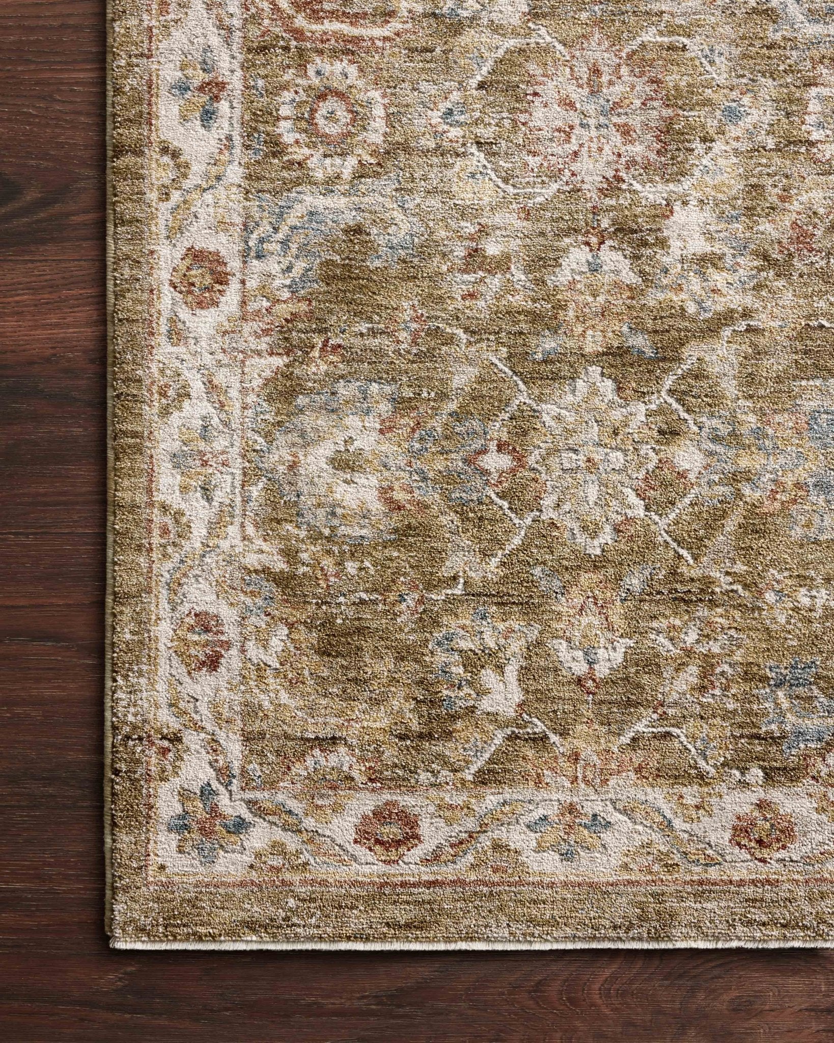 Loloi Gaia Olive / Multi Area Rug White Cliff Studio Area Rug