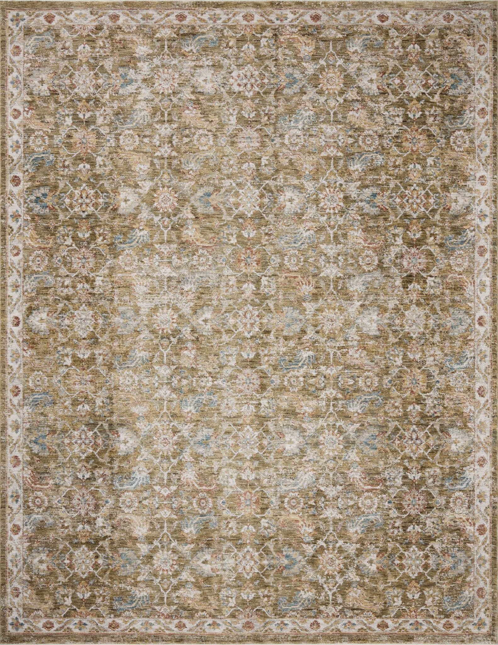 Loloi Gaia Olive / Multi Area Rug White Cliff Studio Area Rug