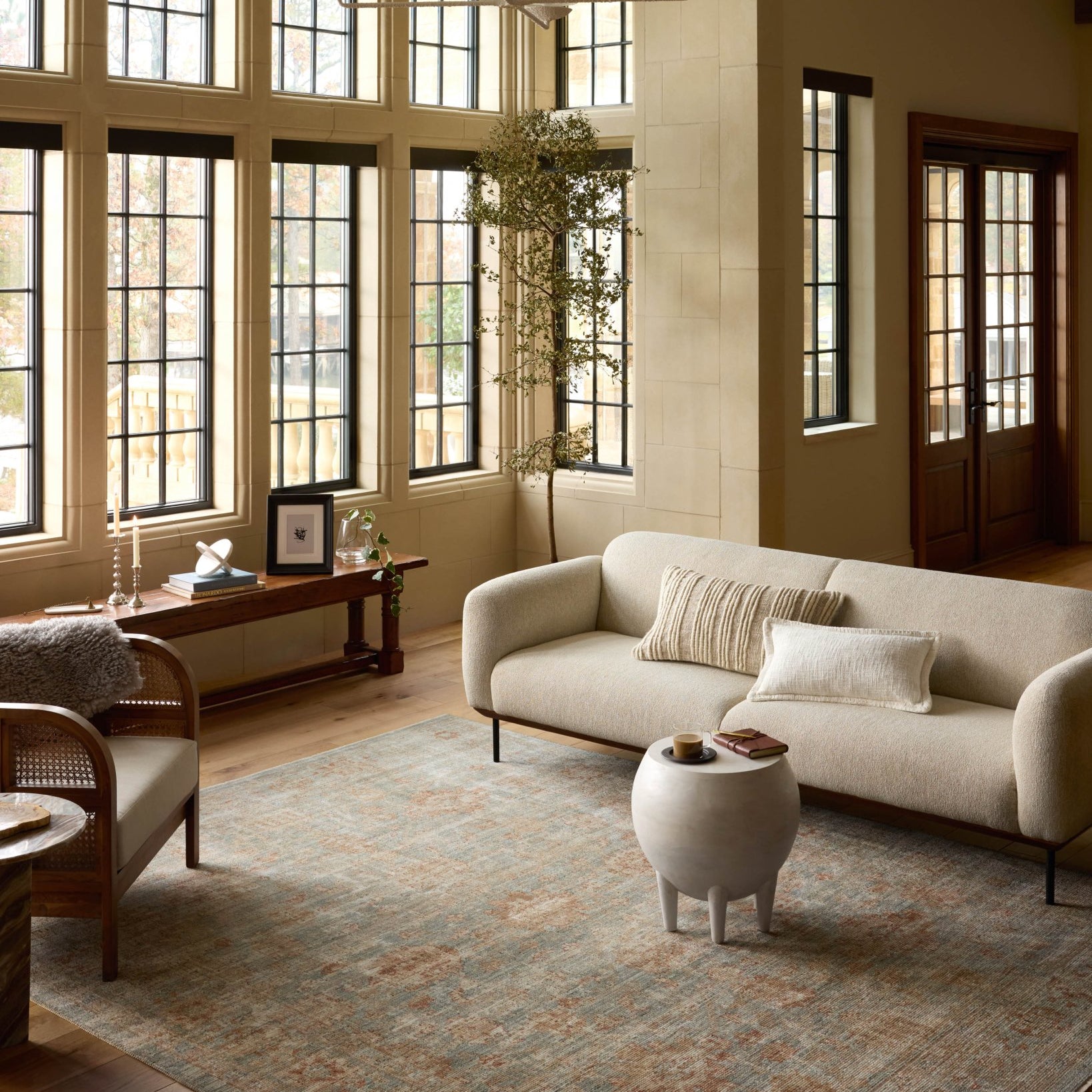 Loloi Heritage Aqua / Terracotta Rug