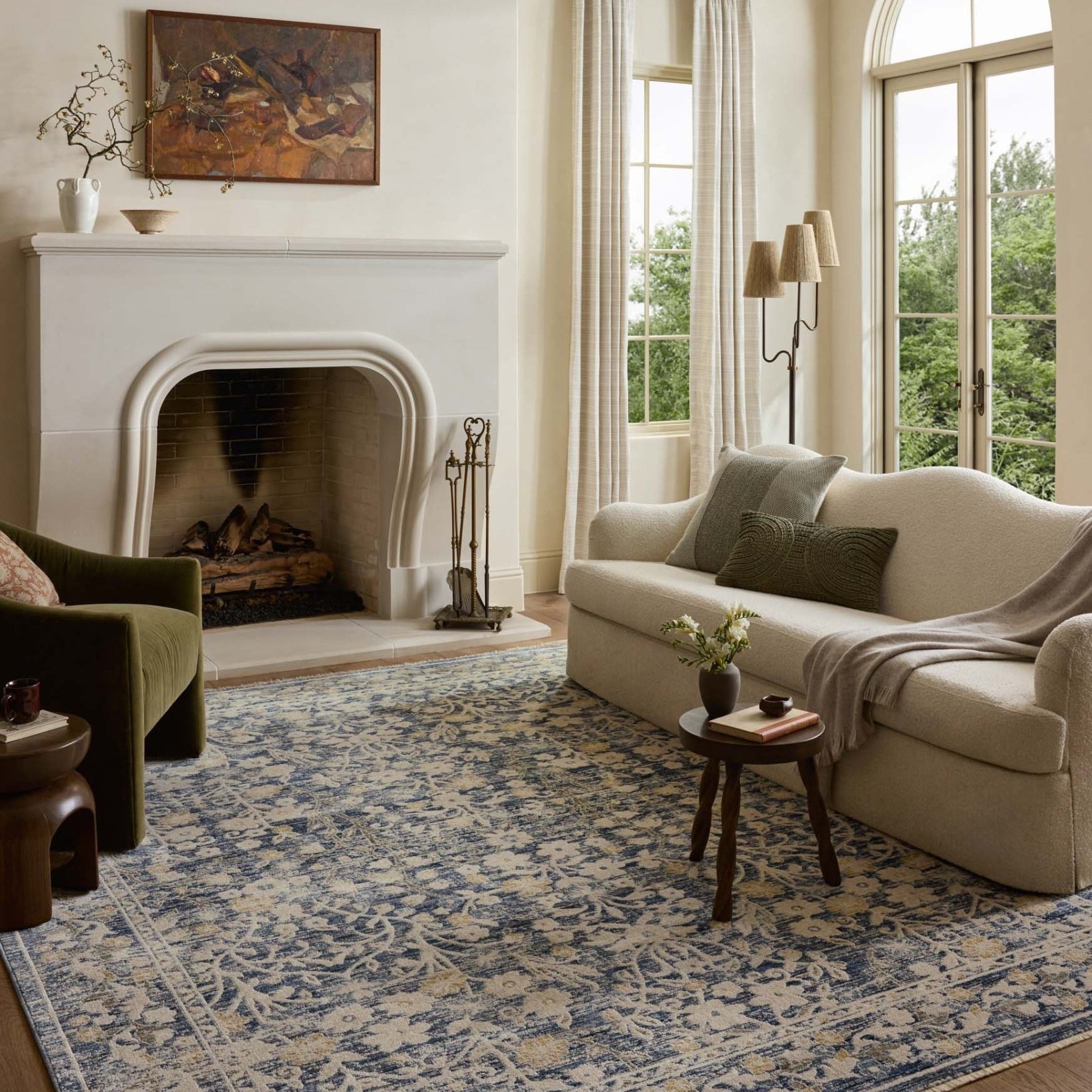 Loloi II Clarisse Blue / Beige Rug White Cliff Studio Area Rugs