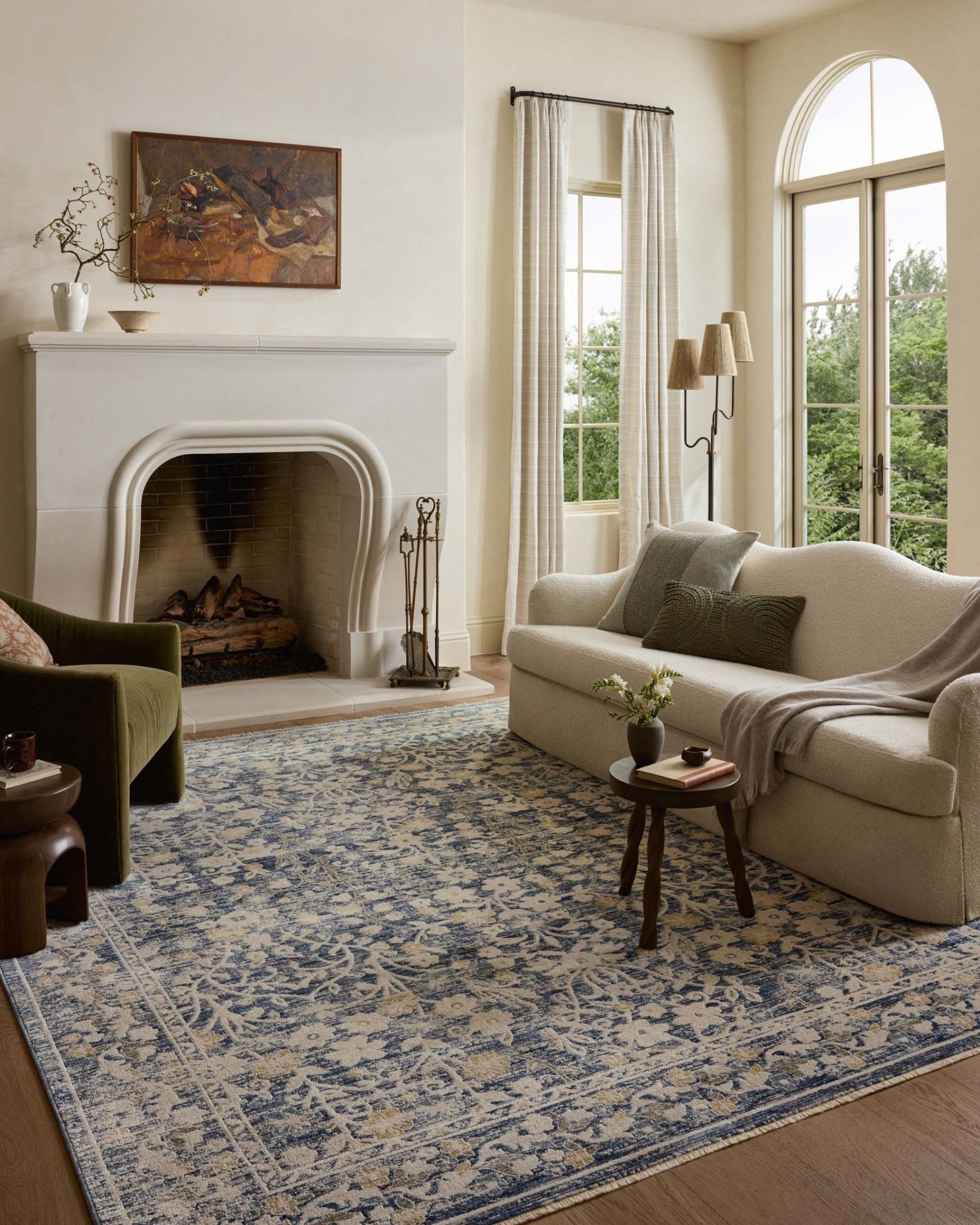 Loloi II Clarisse Blue / Beige Rug White Cliff Studio Area Rugs