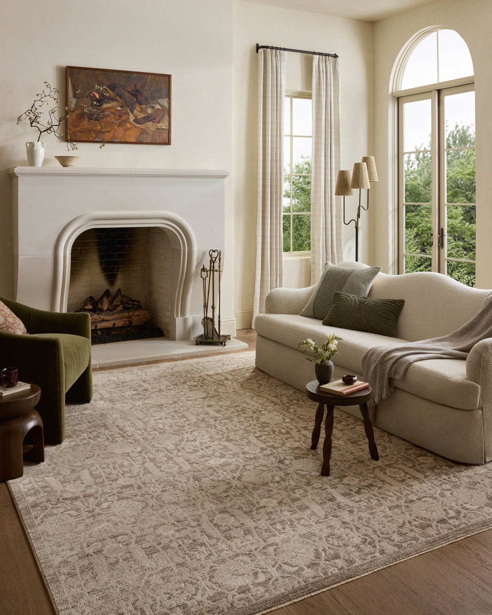 Loloi II Clarisse Fog / Bone Rug White Cliff Studio Area Rugs