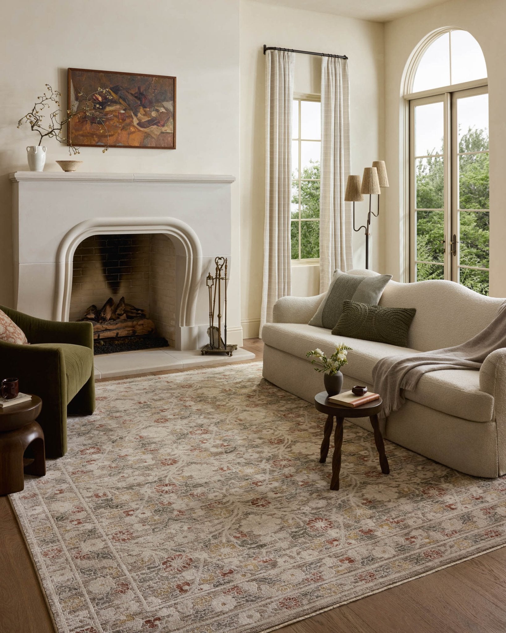 Loloi II Clarisse Grey / Multi Rug White Cliff Studio Area Rugs
