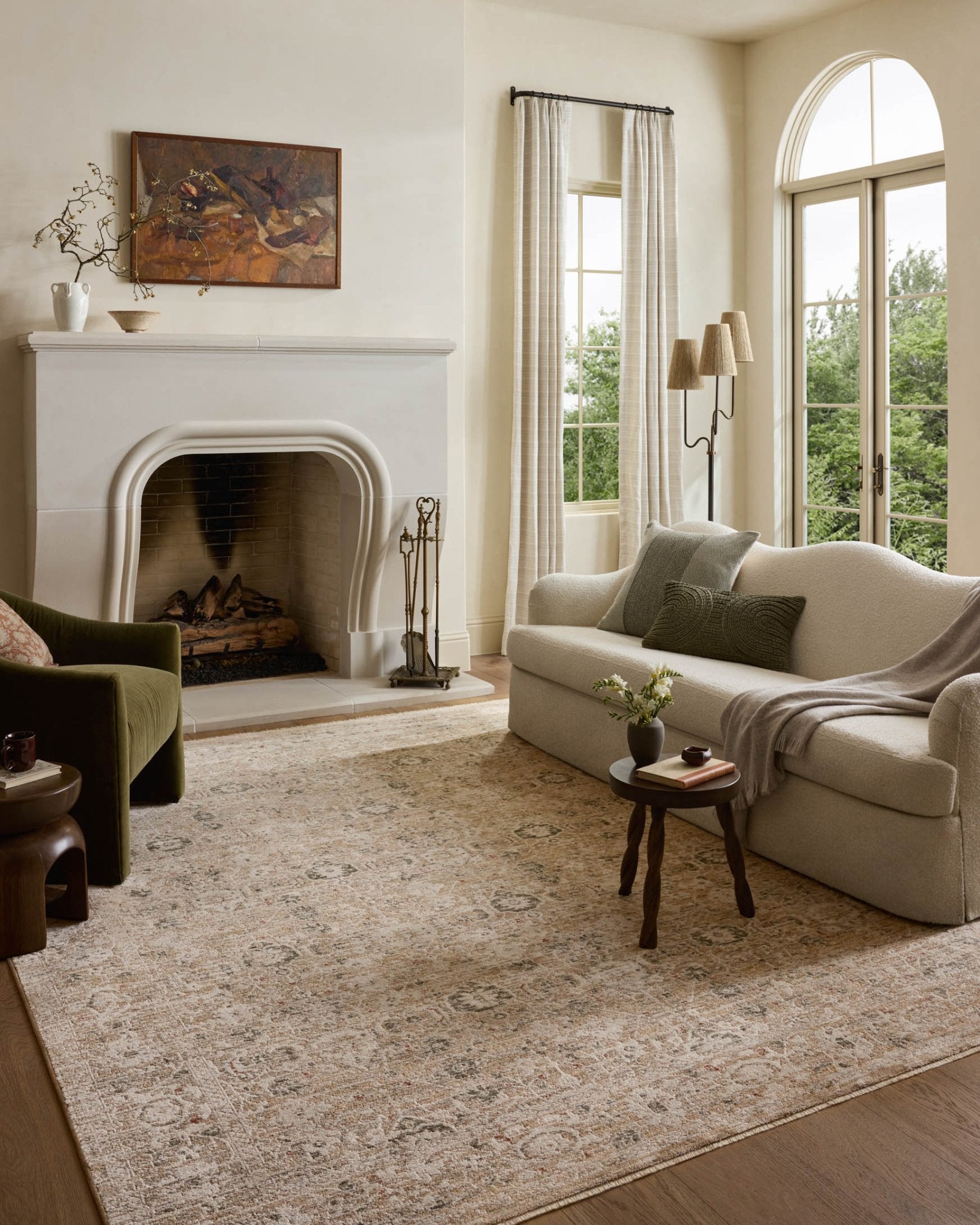Loloi II Clarisse Natural / Granite Rug White Cliff Studio Area Rugs