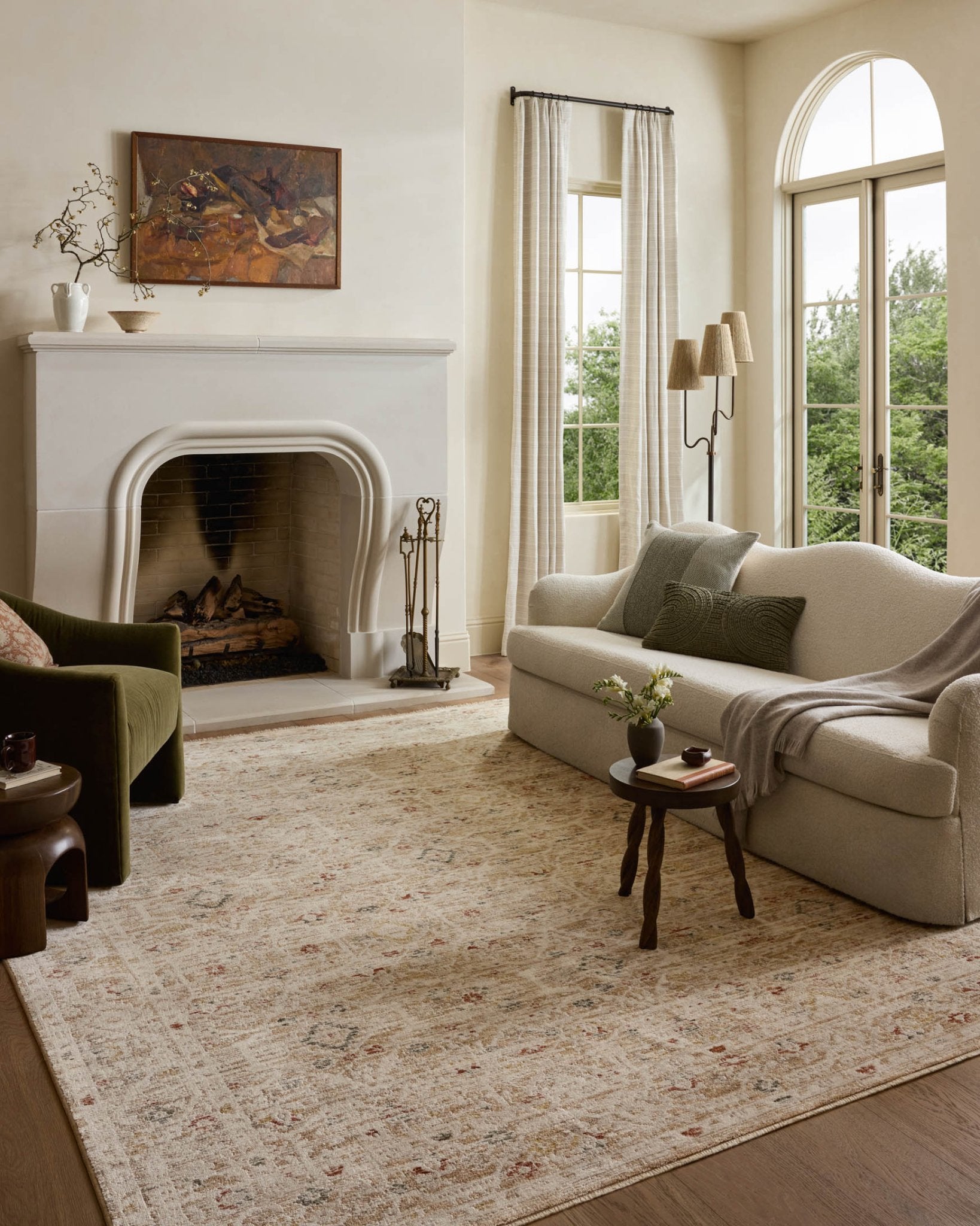 Loloi II Clarisse Natural / Multi Rug White Cliff Studio Area Rugs
