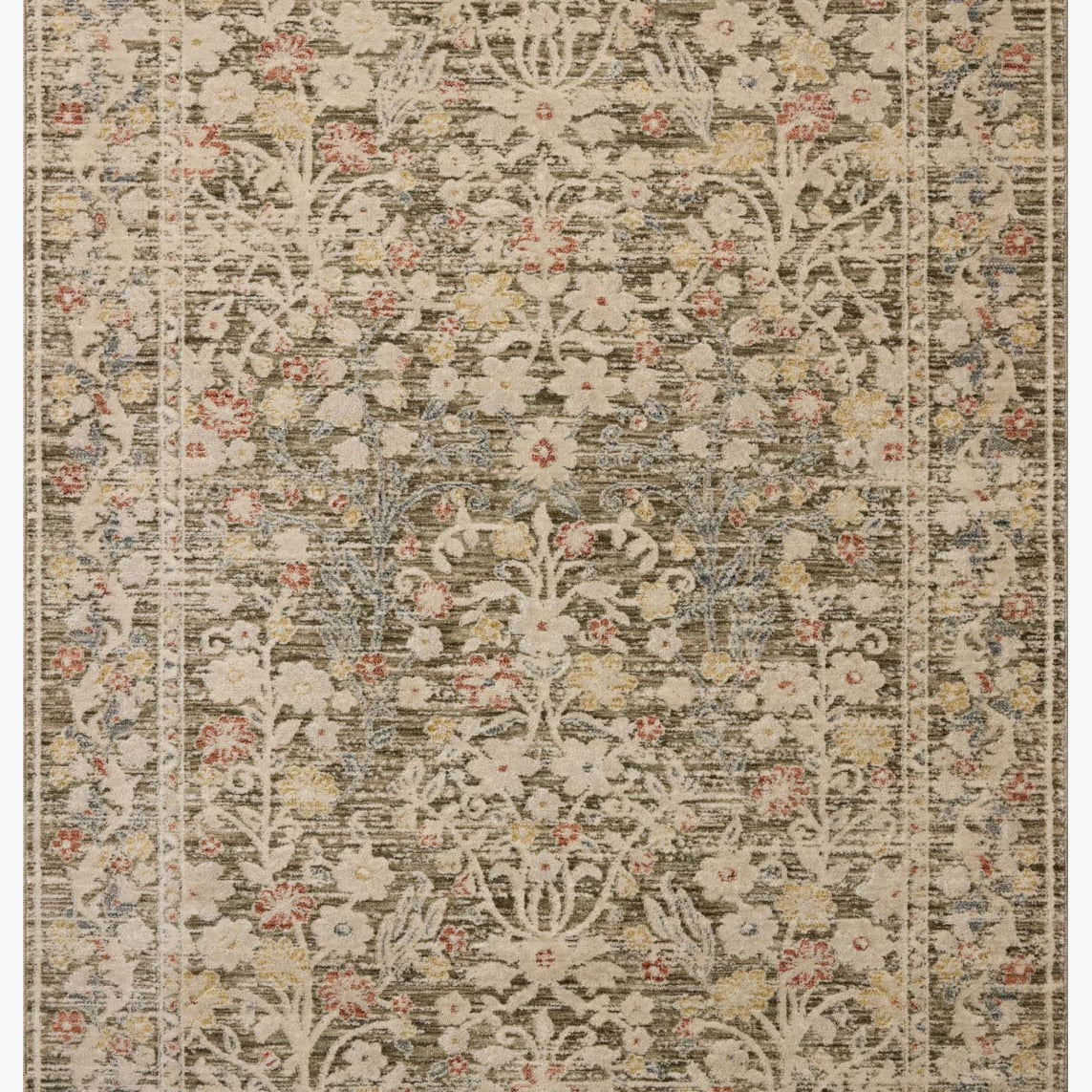 Loloi II Clarisse Olive / Multi Rug White Cliff Studio Area Rugs