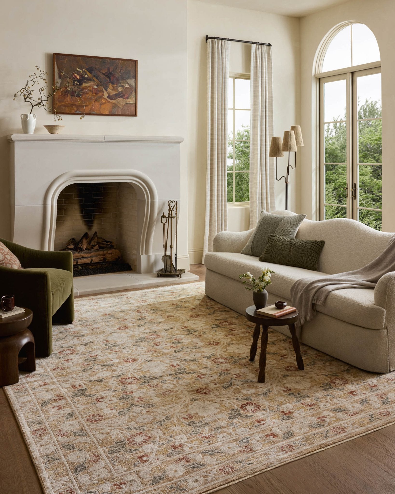 Loloi II Clarisse Sand / Multi Rug White Cliff Studio Area Rugs