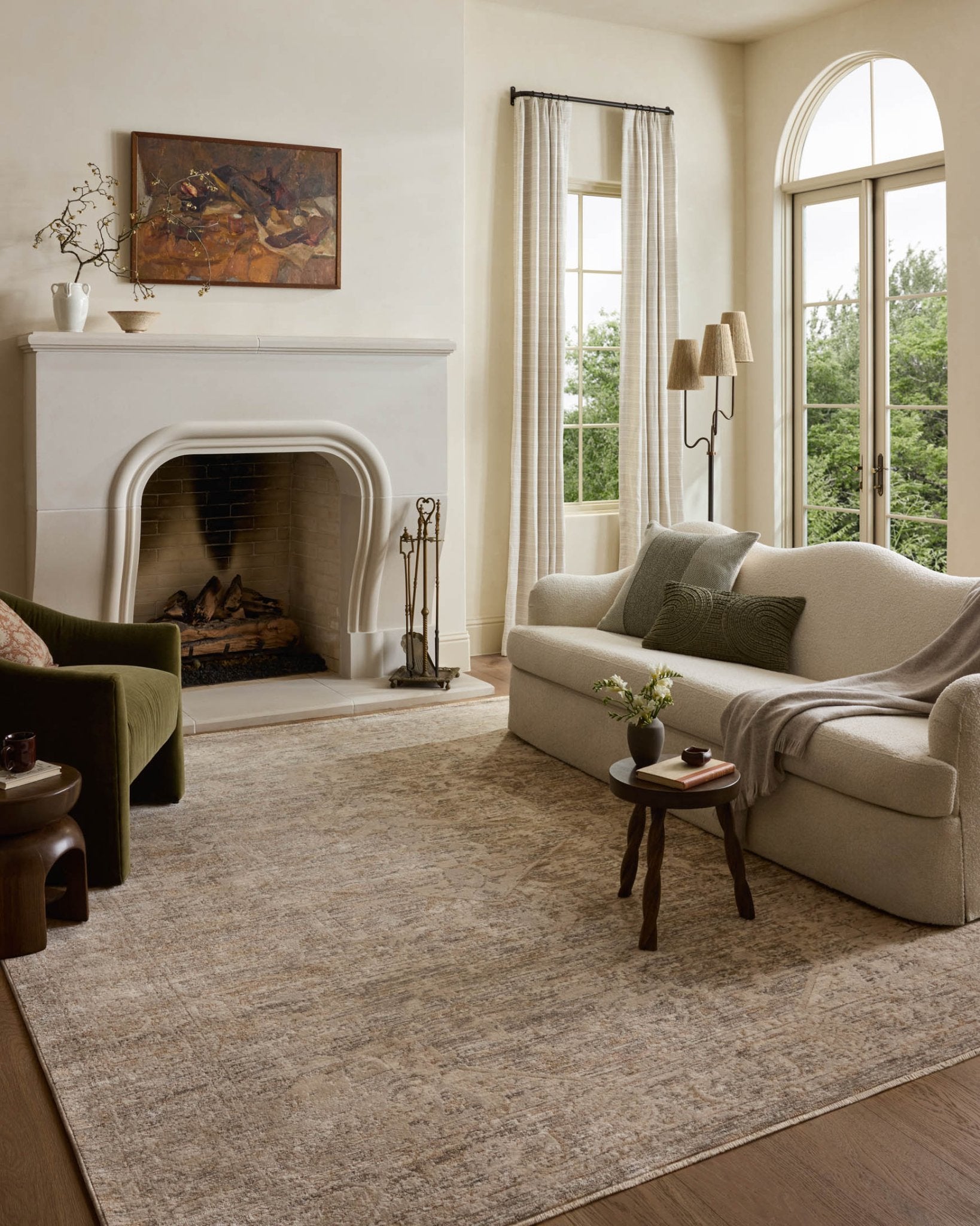 Loloi II Clarisse Smoke / Natural Rug White Cliff Studio Area Rugs