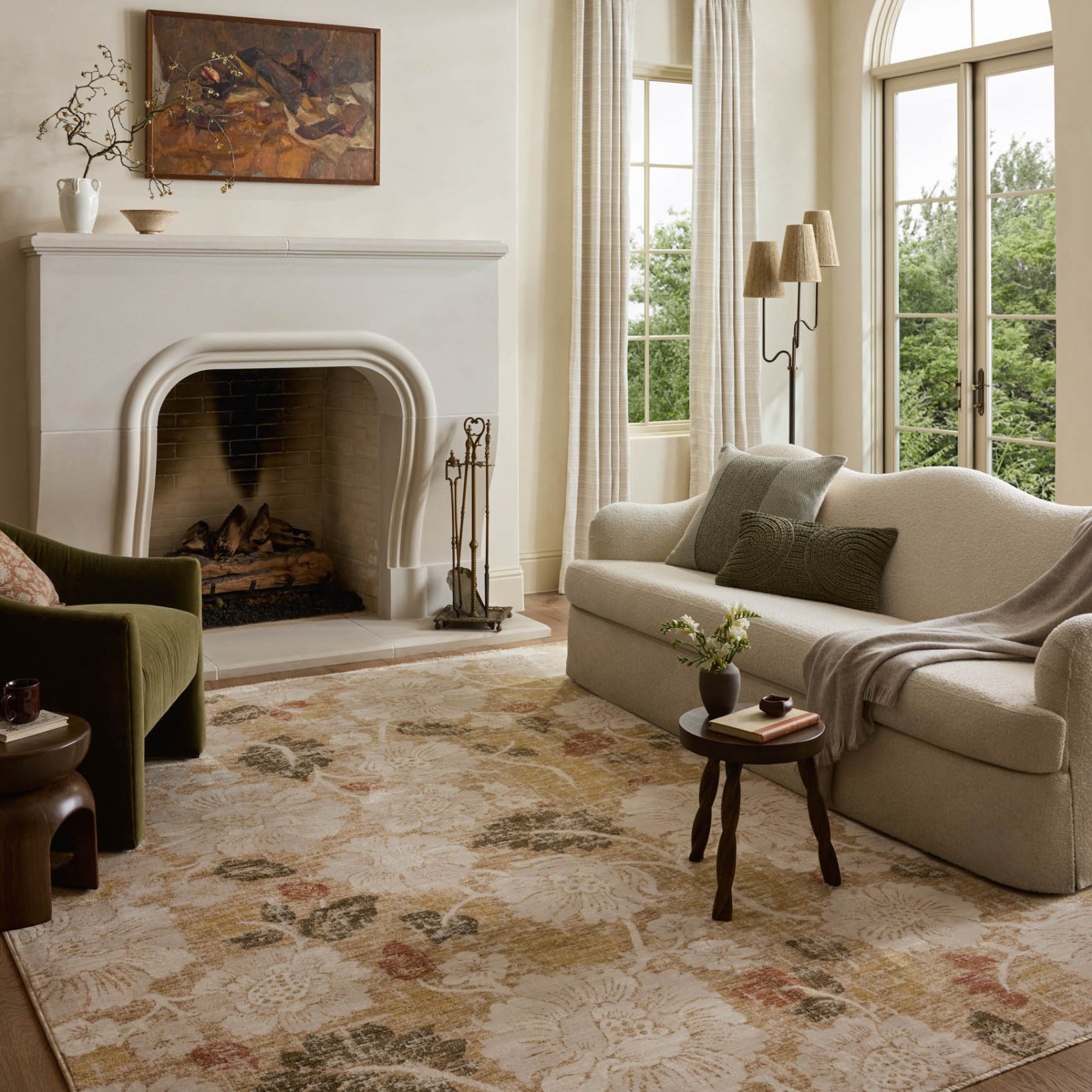 Loloi II Eileen Natural / Multi Rug White Cliff Studio Area Rugs