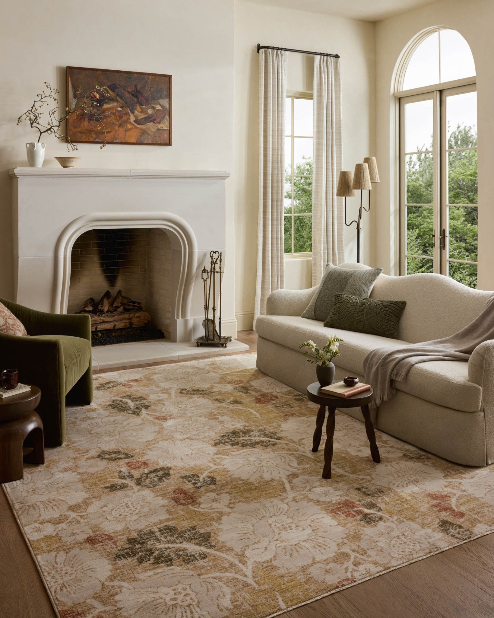 Loloi II Eileen Natural / Multi Rug White Cliff Studio Area Rugs