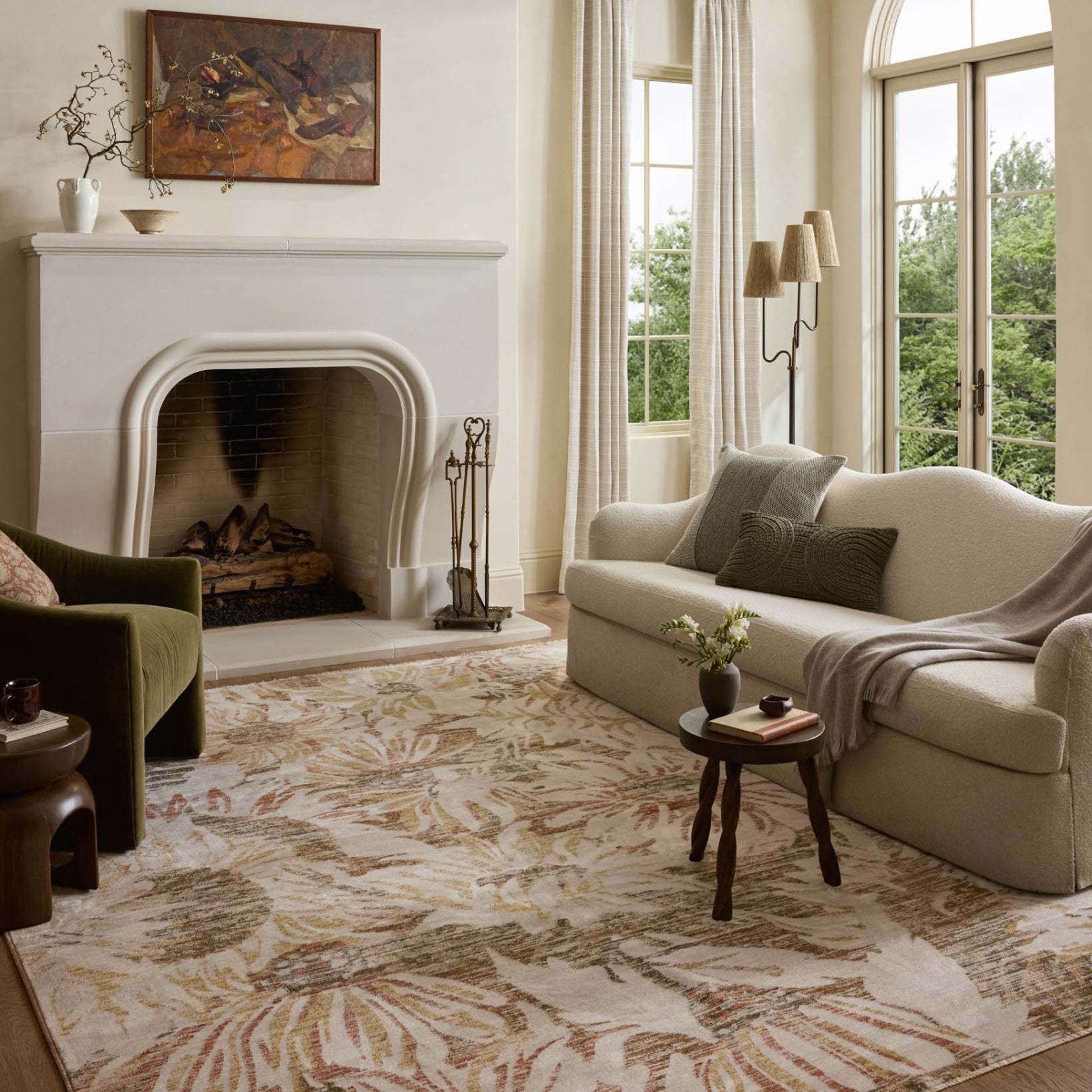 Loloi II Eileen Natural / Spice Rug White Cliff Studio Area Rugs