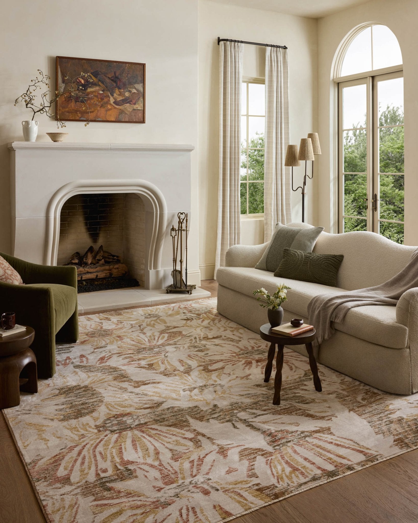 Loloi II Eileen Natural / Spice Rug White Cliff Studio Area Rugs