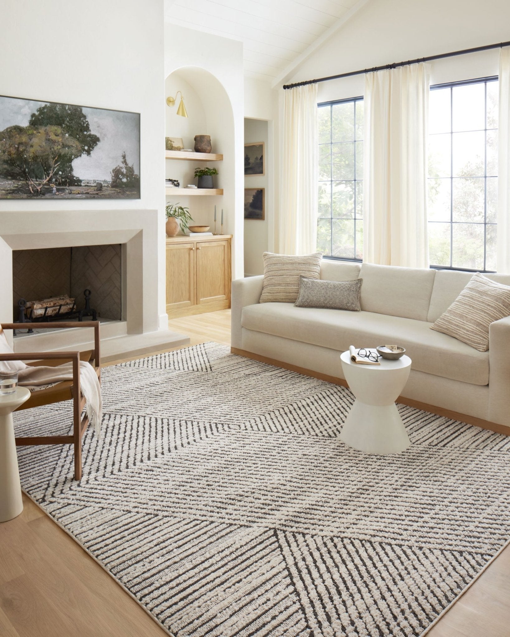 Loloi II Fabian Charcoal / Ivory Rug White Cliff Studio Area Rugs