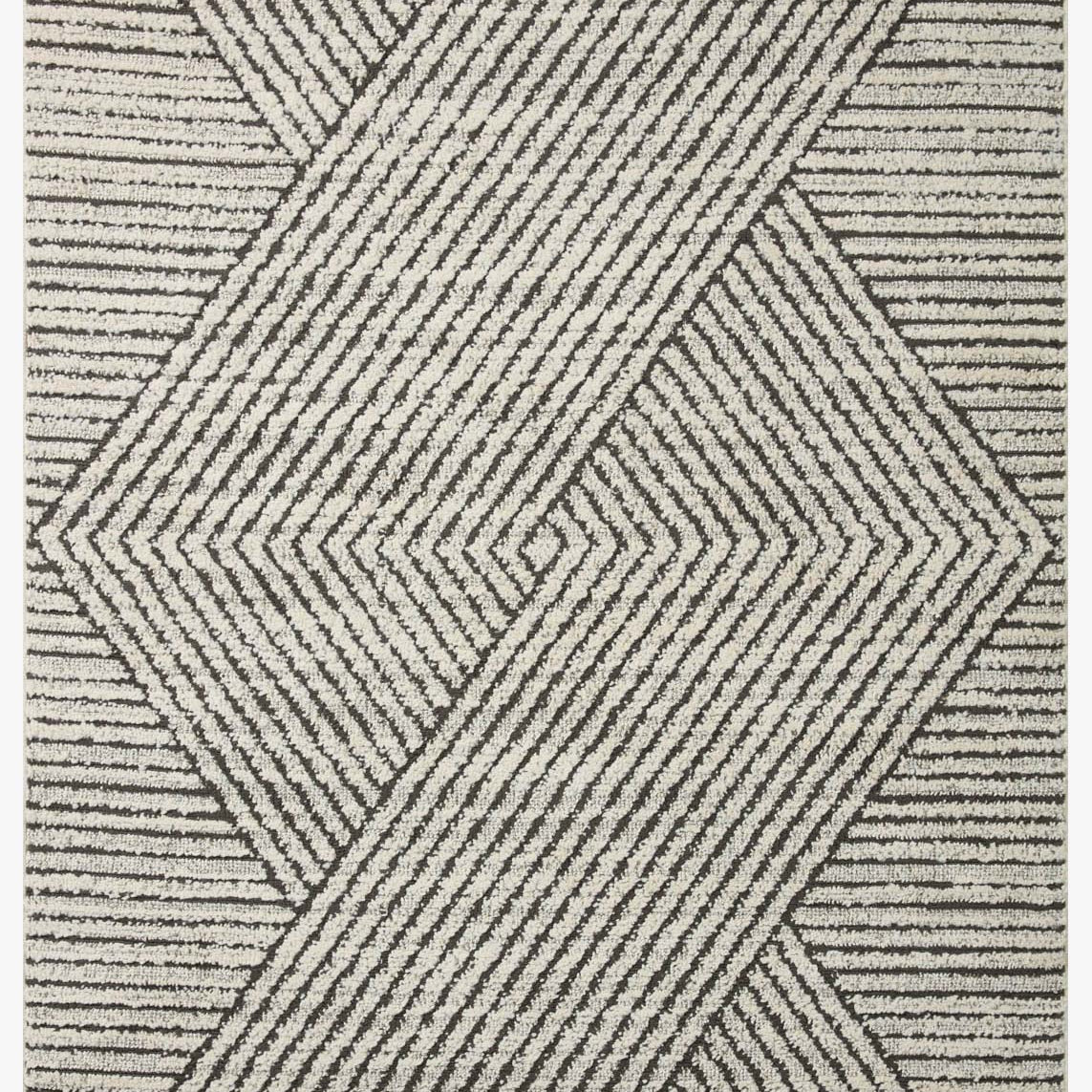 Loloi II Fabian Charcoal / Ivory Rug White Cliff Studio Area Rugs