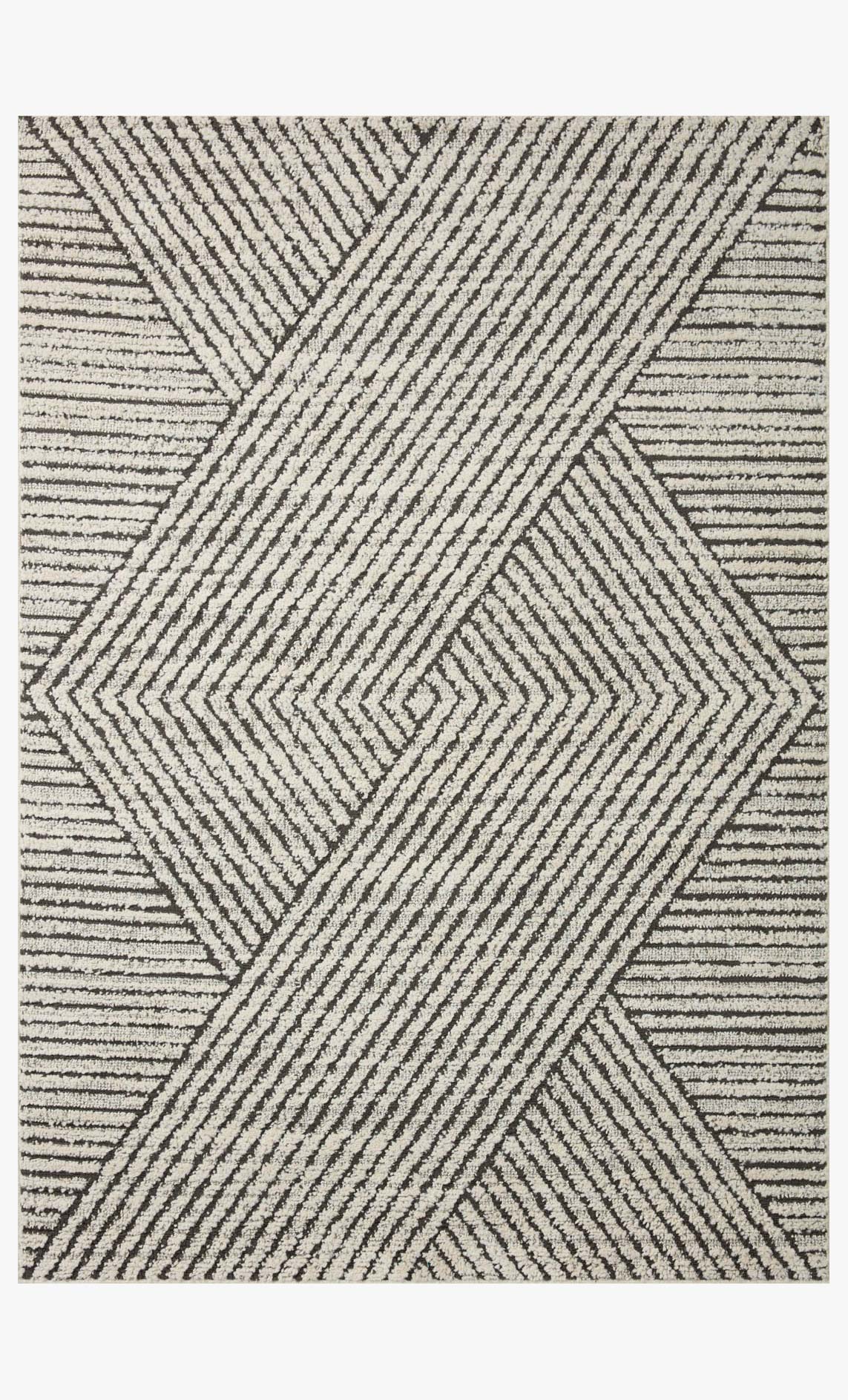 Loloi II Fabian Charcoal / Ivory Rug White Cliff Studio Area Rugs