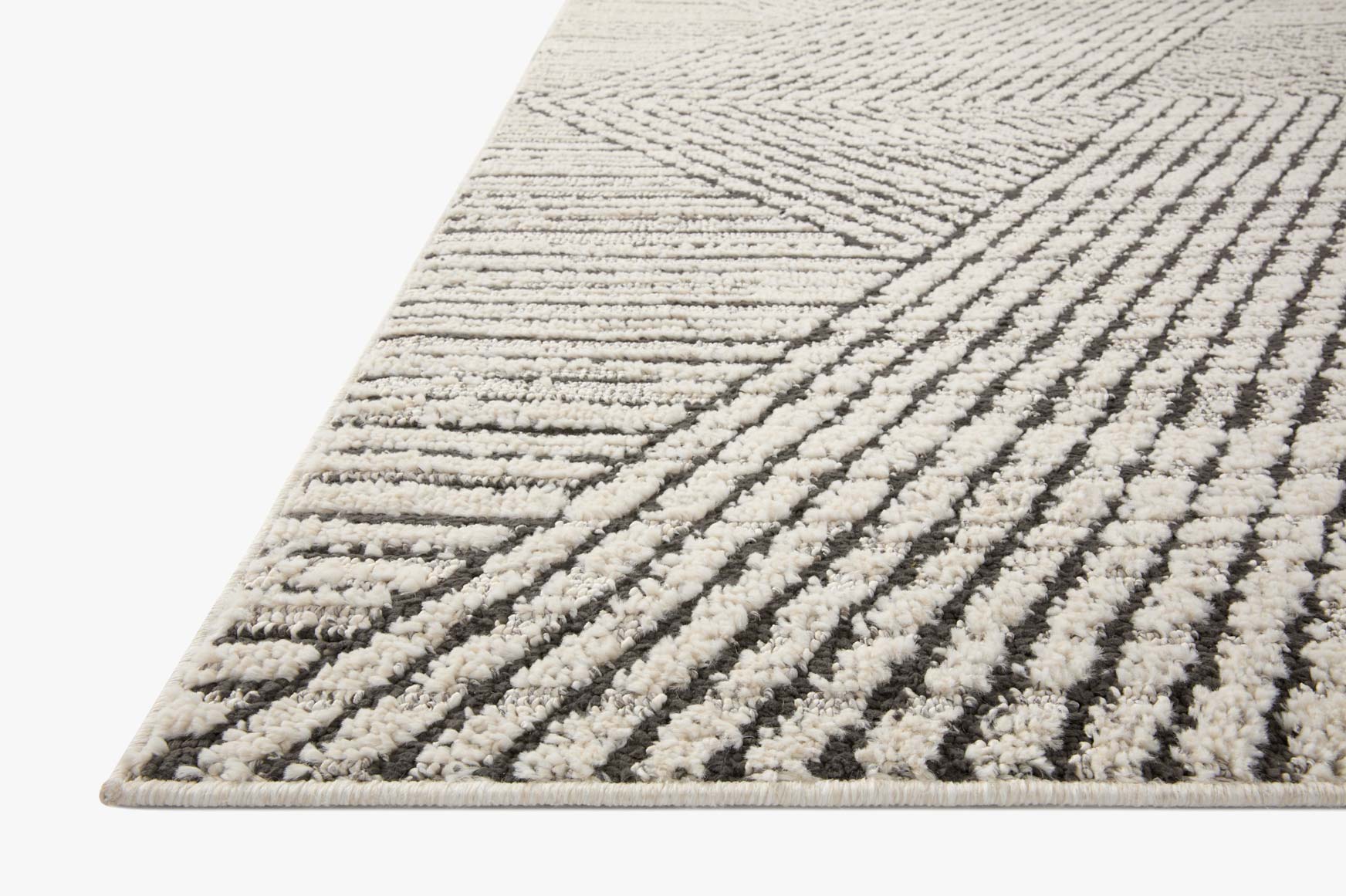 Loloi II Fabian Charcoal / Ivory Rug White Cliff Studio Area Rugs