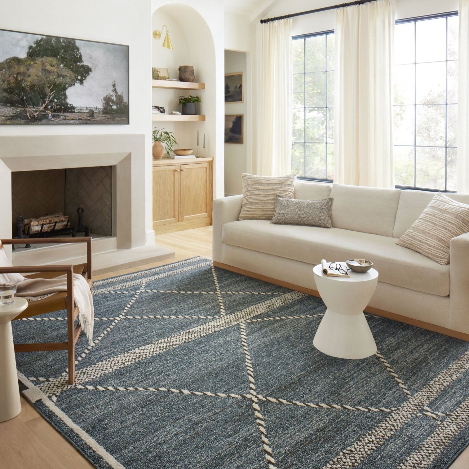 Loloi II Fabian Denim / Charcoal Rug White Cliff Studio Area Rugs