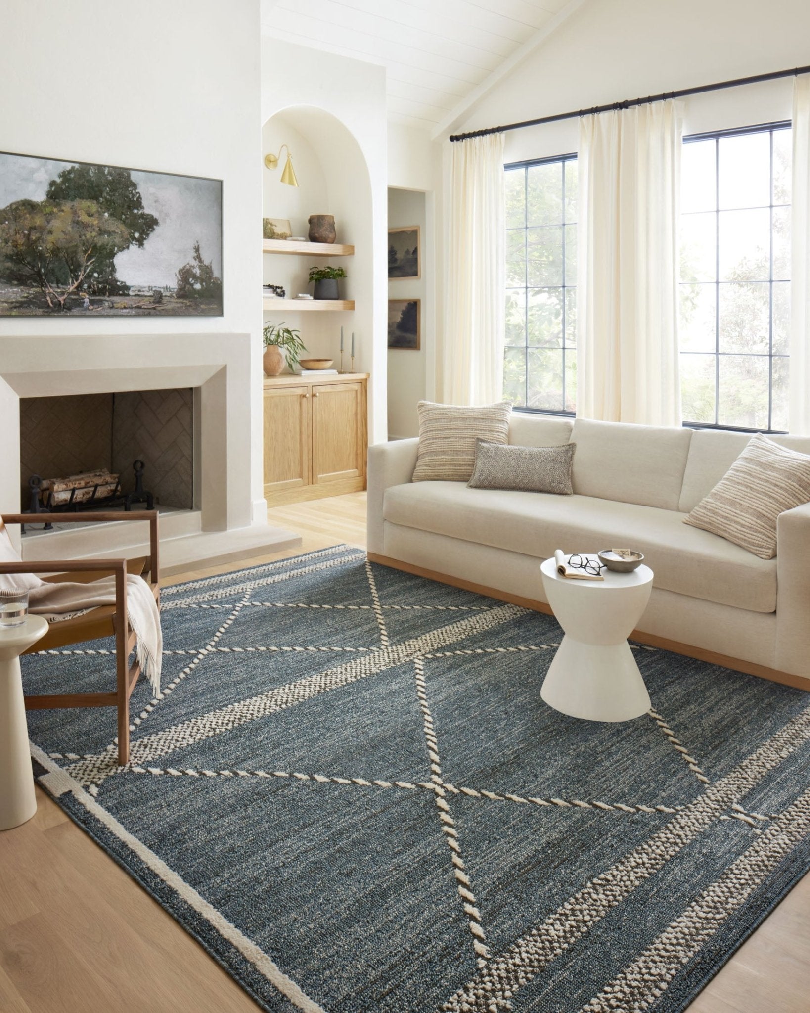 Loloi II Fabian Denim / Charcoal Rug White Cliff Studio Area Rugs
