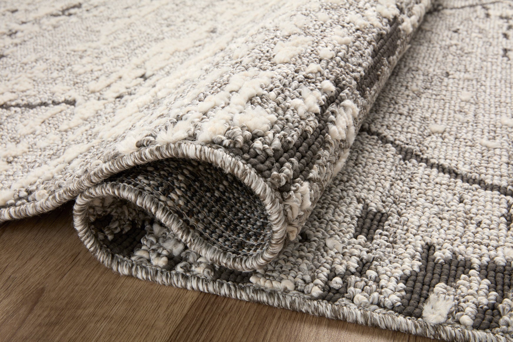 Loloi II Fabian Grey / Charcoal Rug White Cliff Studio Area Rugs