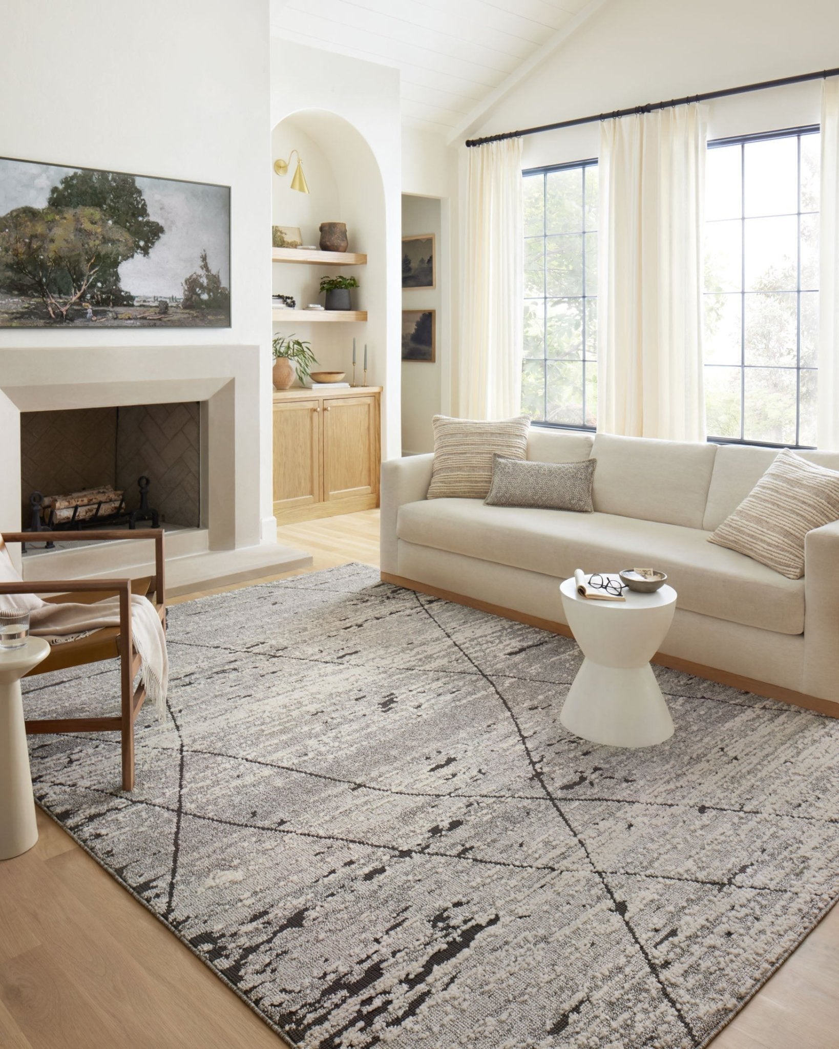 Loloi II Fabian Grey / Charcoal Rug White Cliff Studio Area Rugs