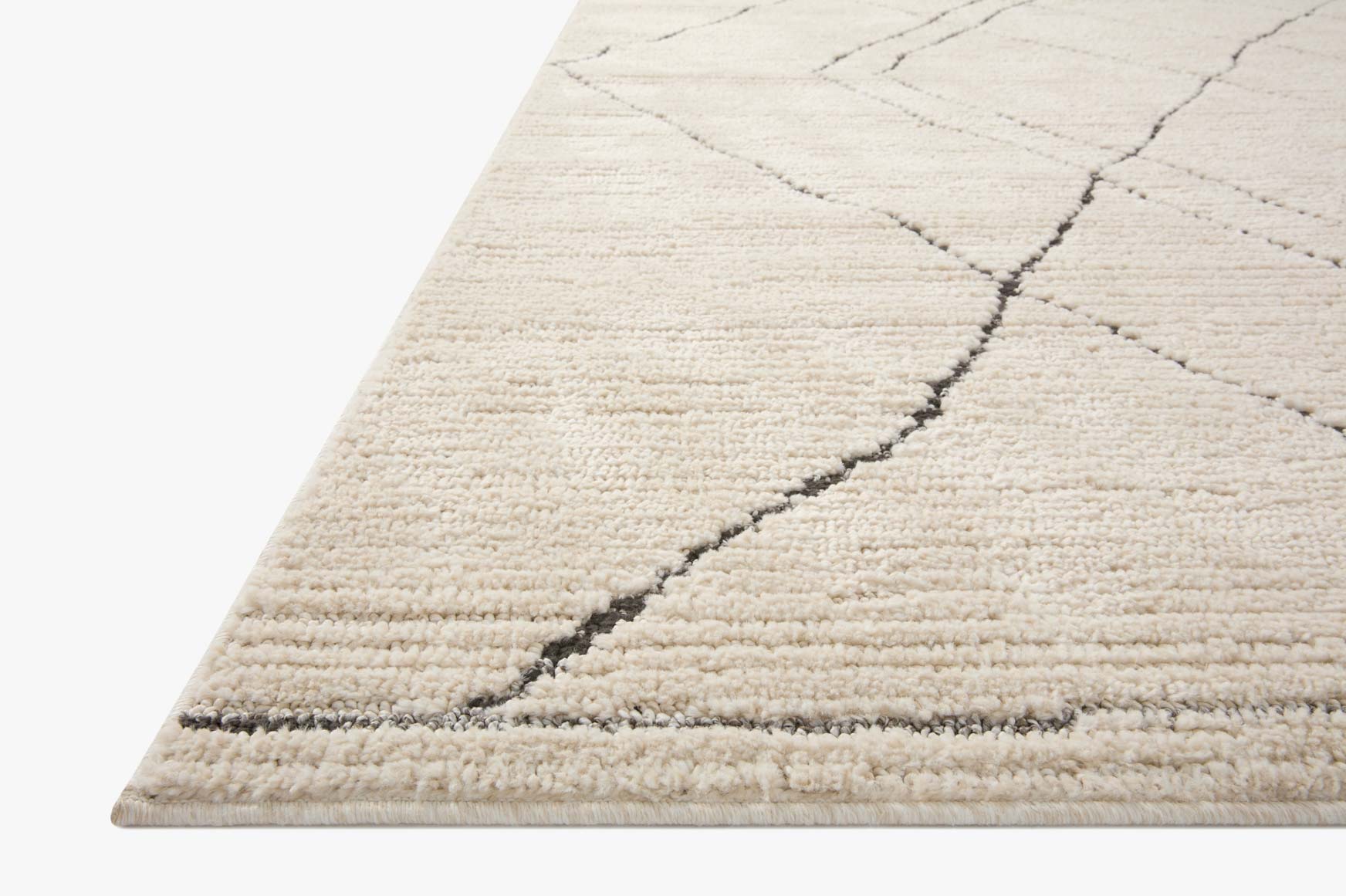 Loloi II Fabian Ivory / Charcoal Rug White Cliff Studio Area Rugs