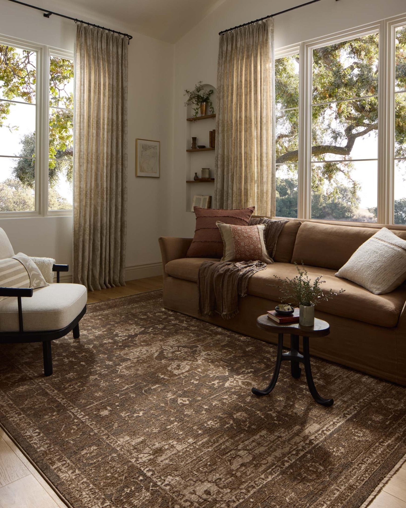 Loloi II Haywood Charcoal / Mocha Rug White Cliff Studio Area Rugs
