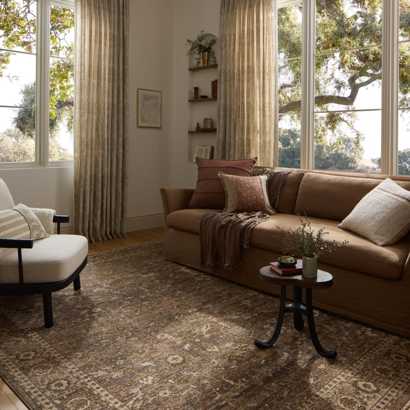 Loloi II Haywood Pebble / Charcoal Rug White Cliff Studio Area Rugs