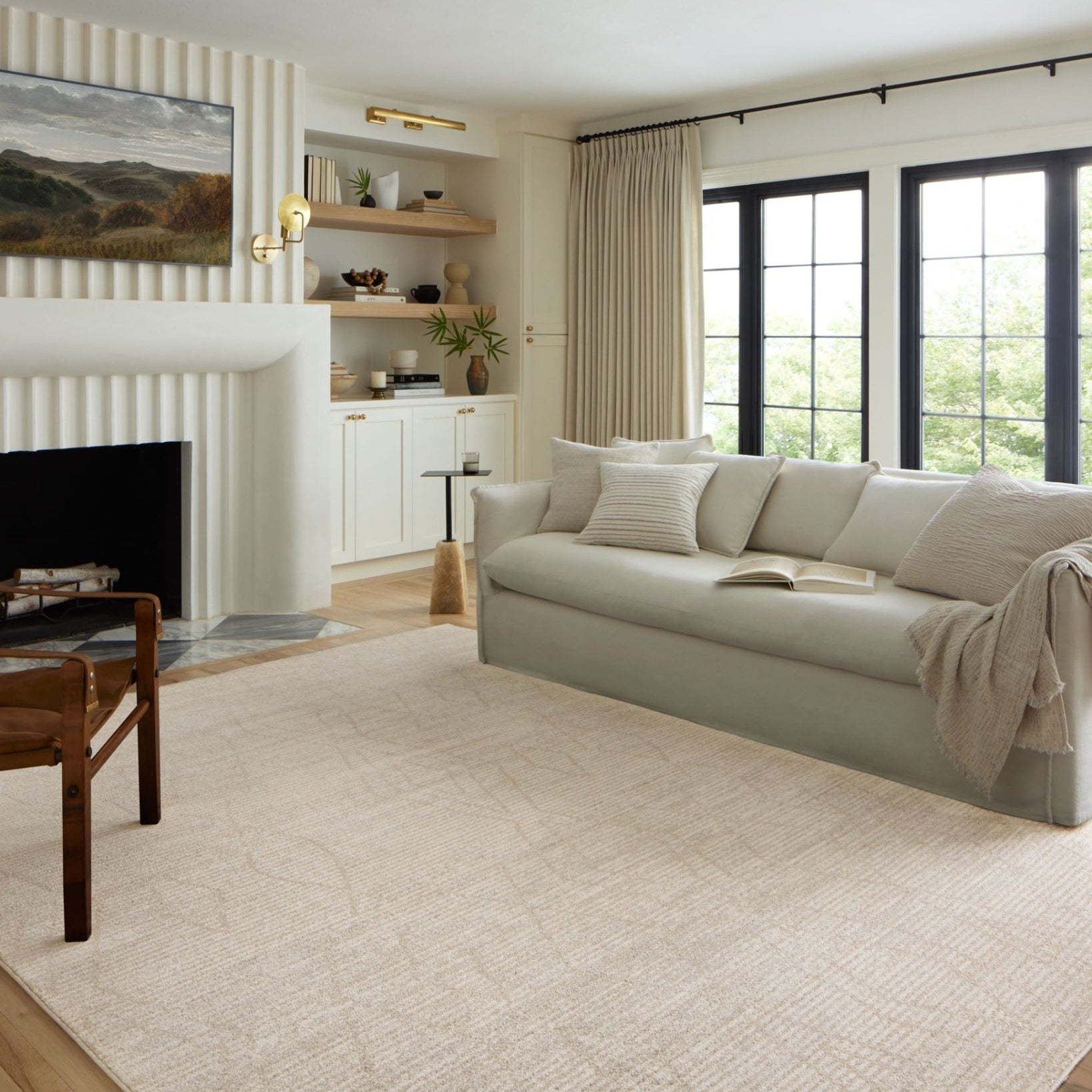 Loloi II Kamala Natural / Mist Rug White Cliff Studio Area Rugs