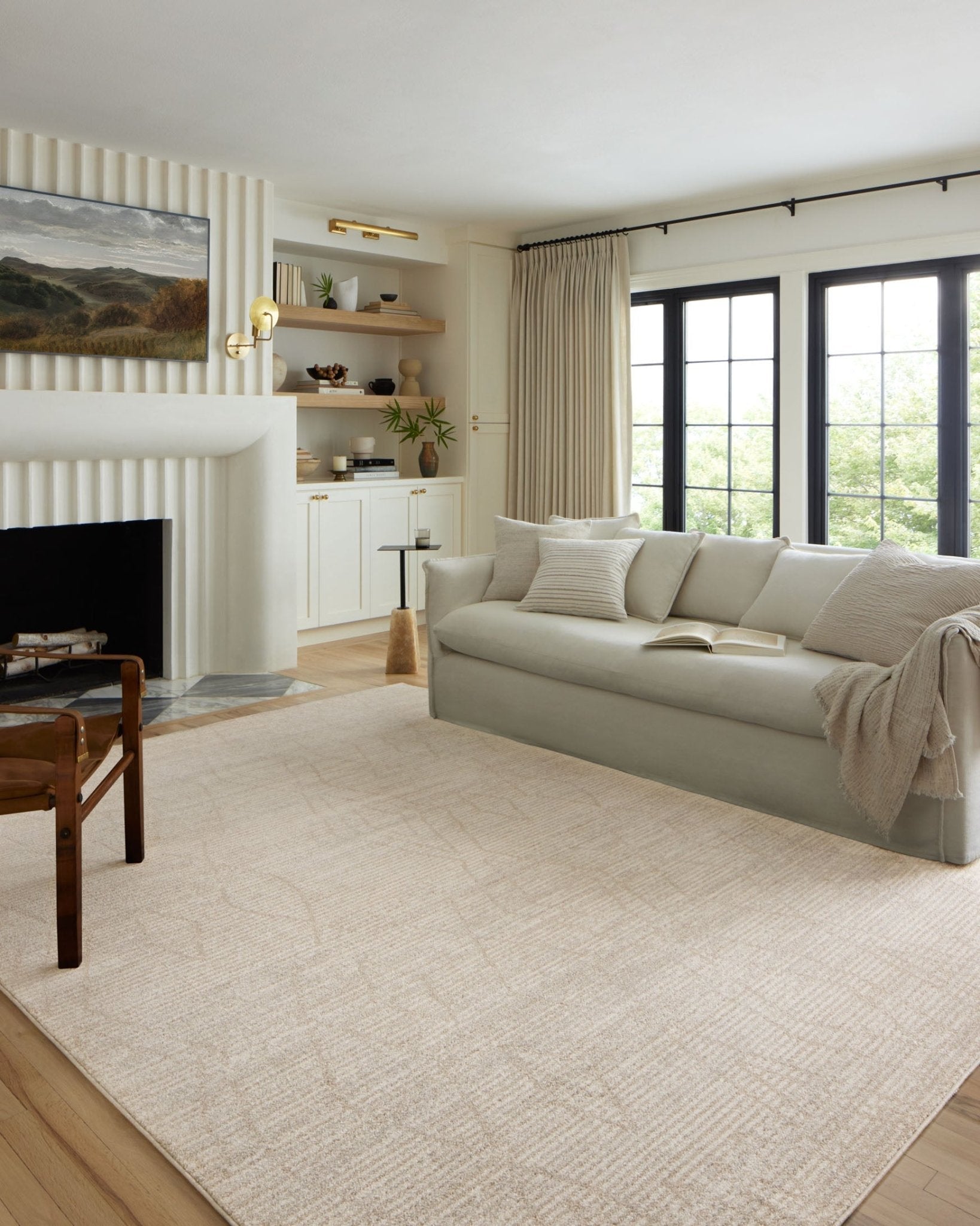 Loloi II Kamala Natural / Mist Rug White Cliff Studio Area Rugs