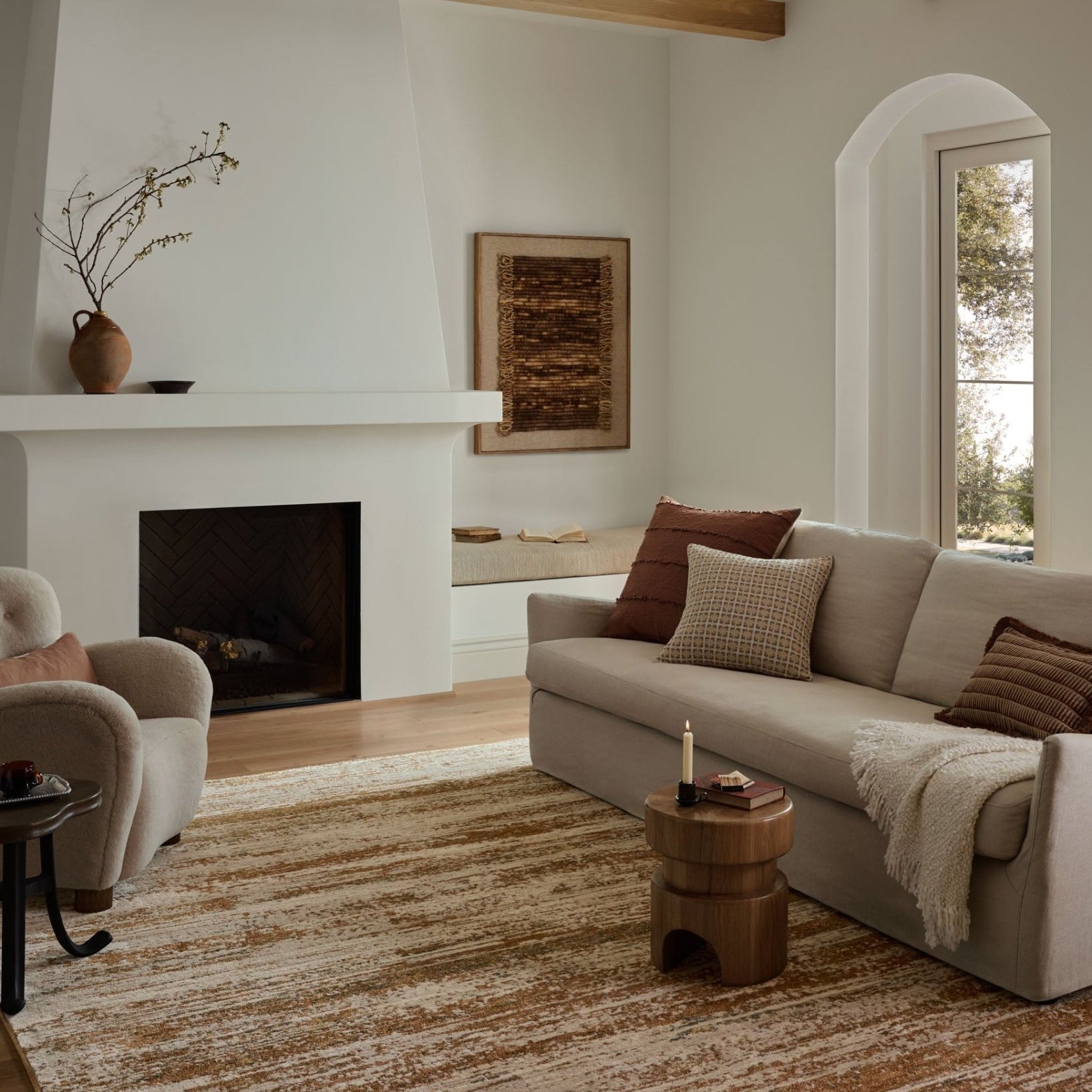 Loloi II Nellie Copper / Pebble Rug White Cliff Studio Area Rugs