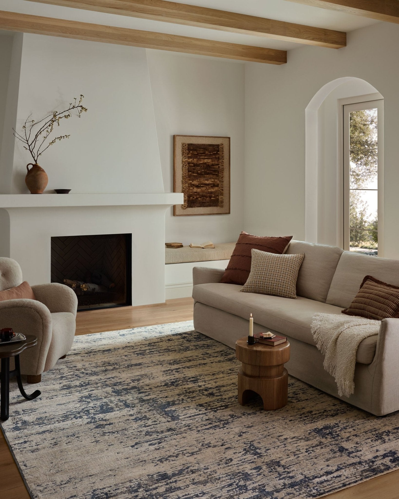 Loloi II Nellie Dove / Blue Rug White Cliff Studio Area Rugs