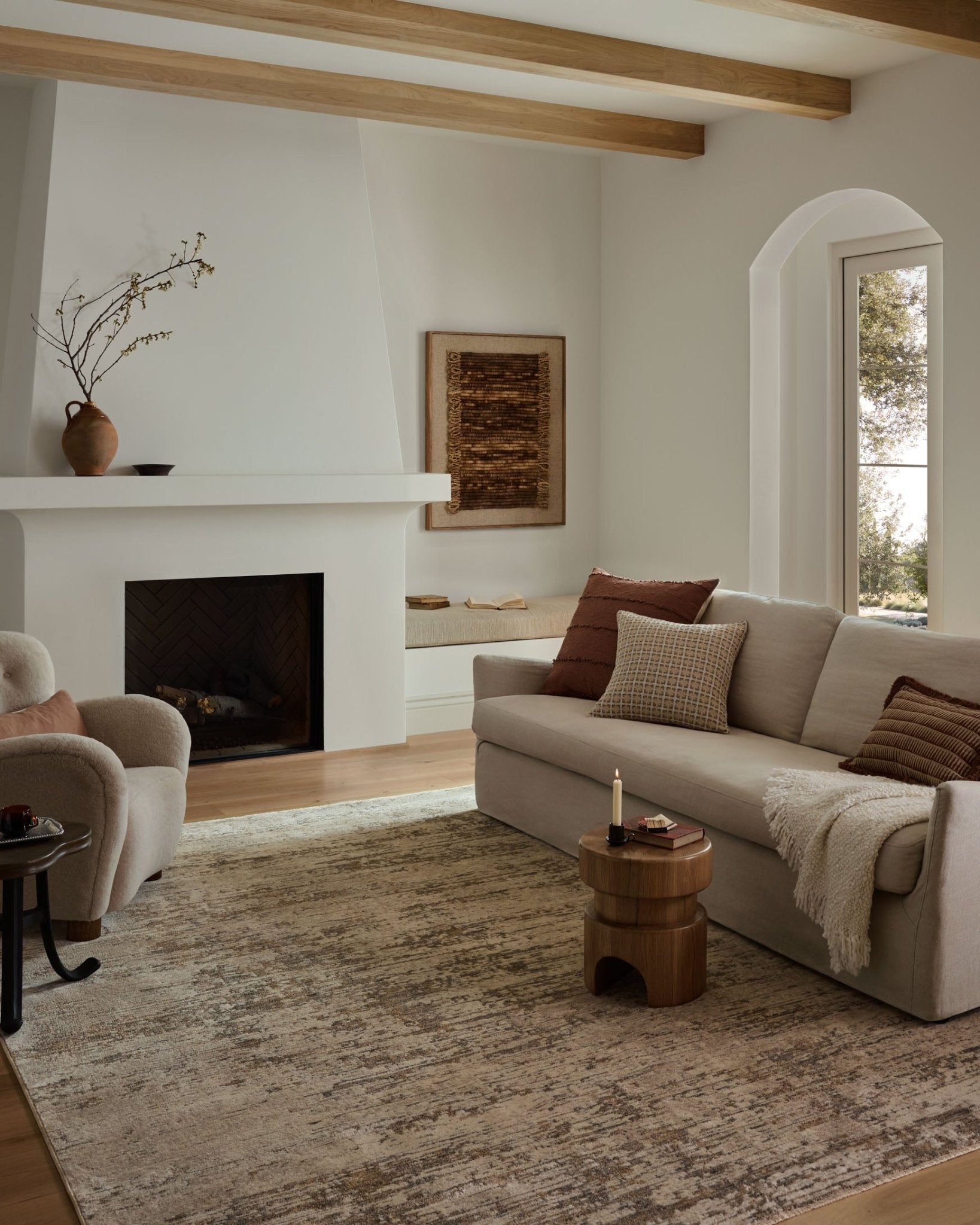 Loloi II Nellie Dove / Natural Rug White Cliff Studio Area Rugs