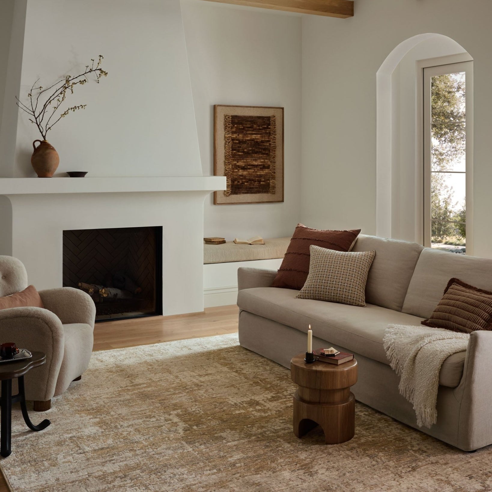Loloi II Nellie Stone / Taupe Rug White Cliff Studio Area Rugs