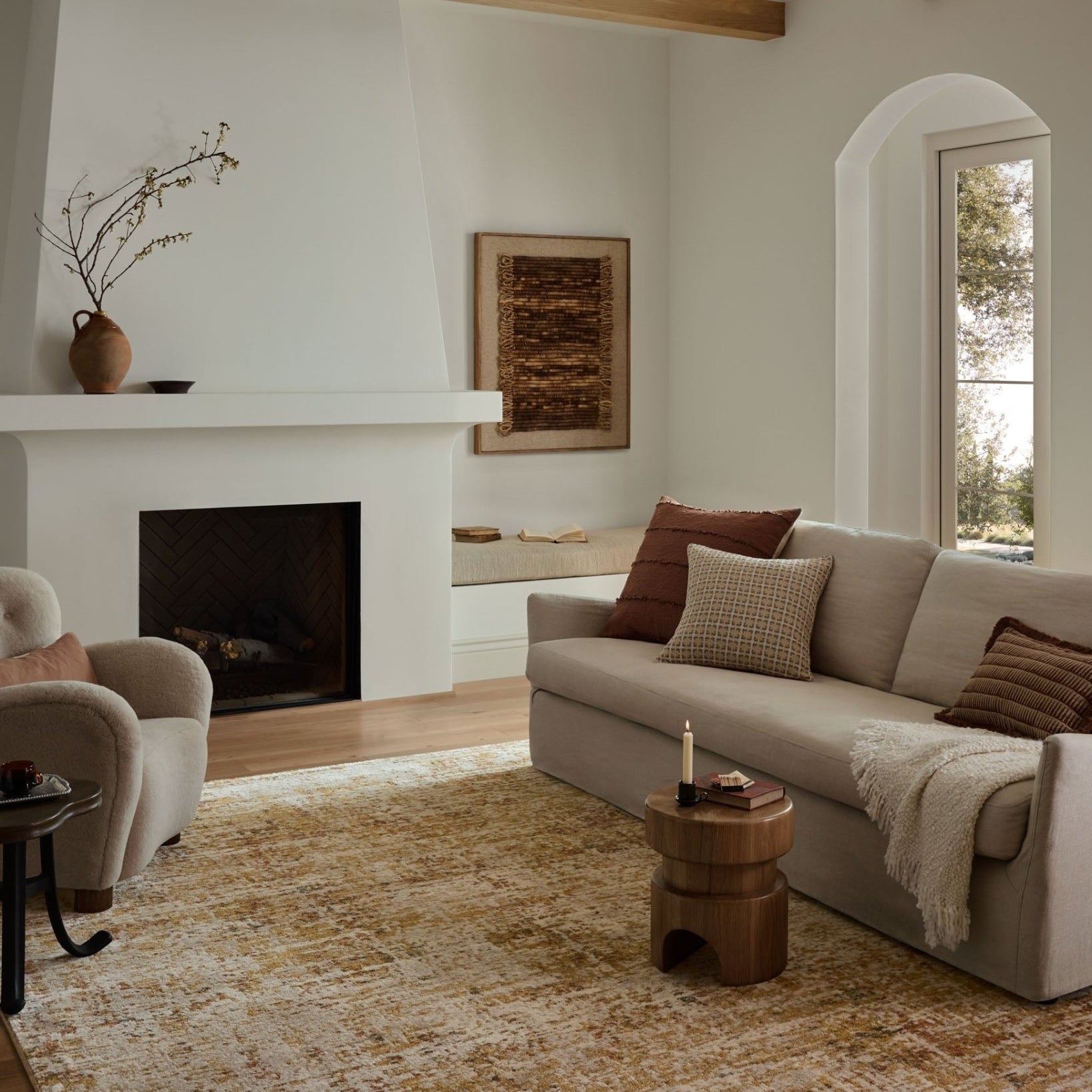 Loloi II Nellie Sunset / Pebble Rug White Cliff Studio Area Rugs