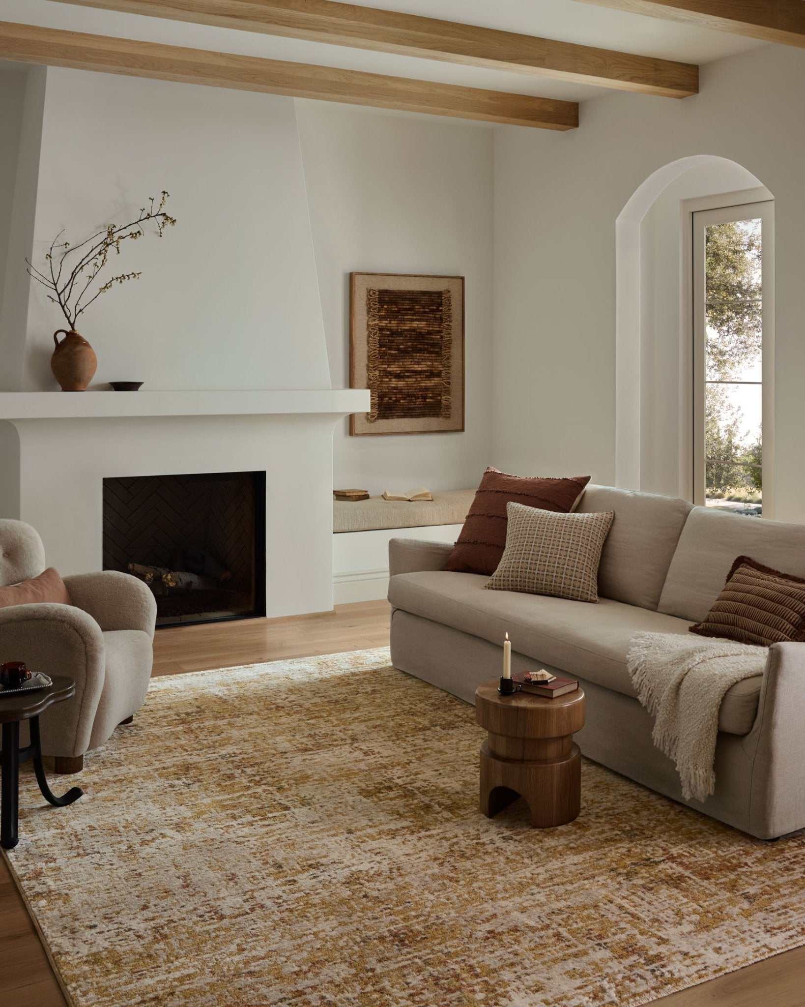 Loloi II Nellie Sunset / Pebble Rug White Cliff Studio Area Rugs