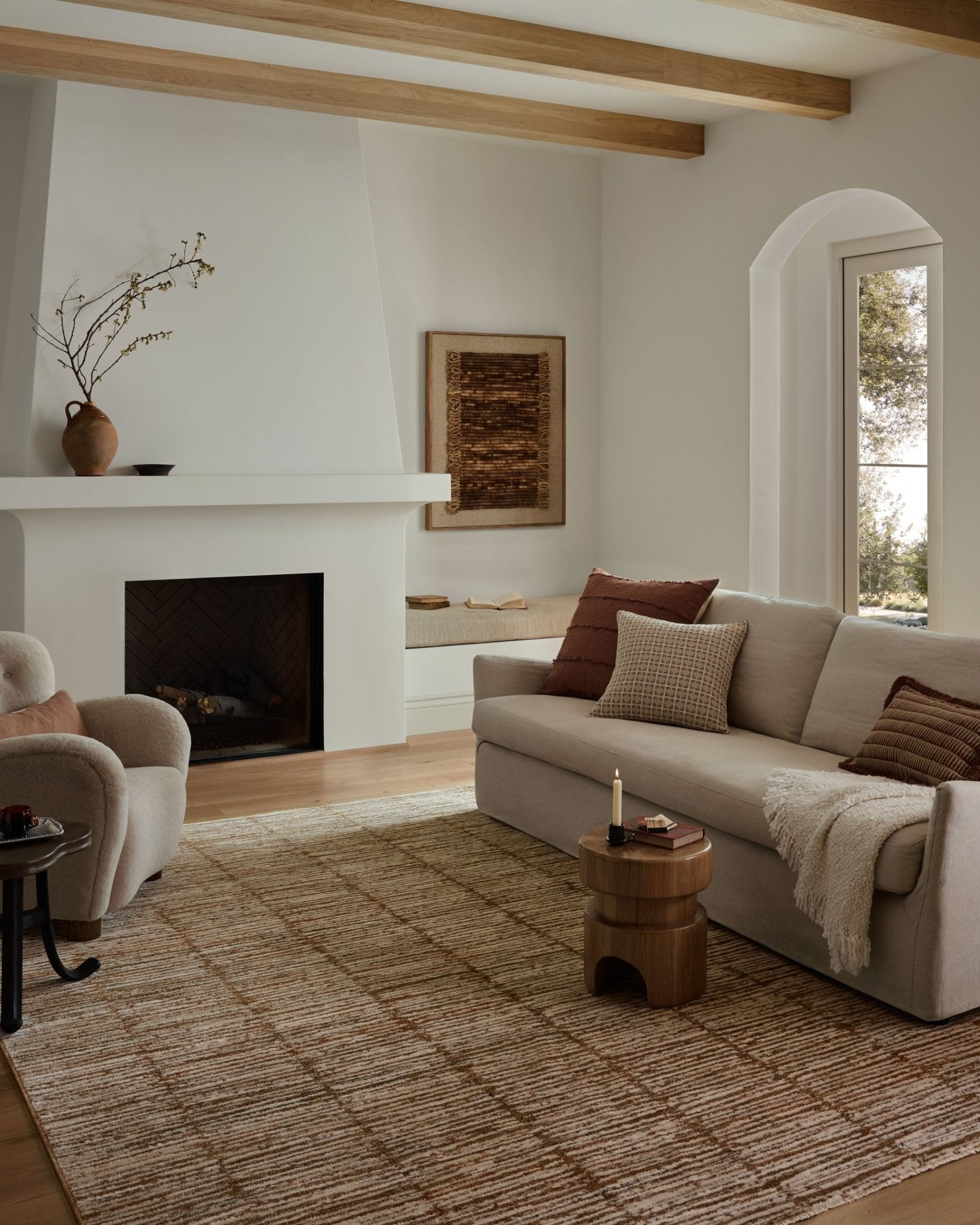 Loloi II Nellie Terracotta / Ivory Rug White Cliff Studio Area Rugs