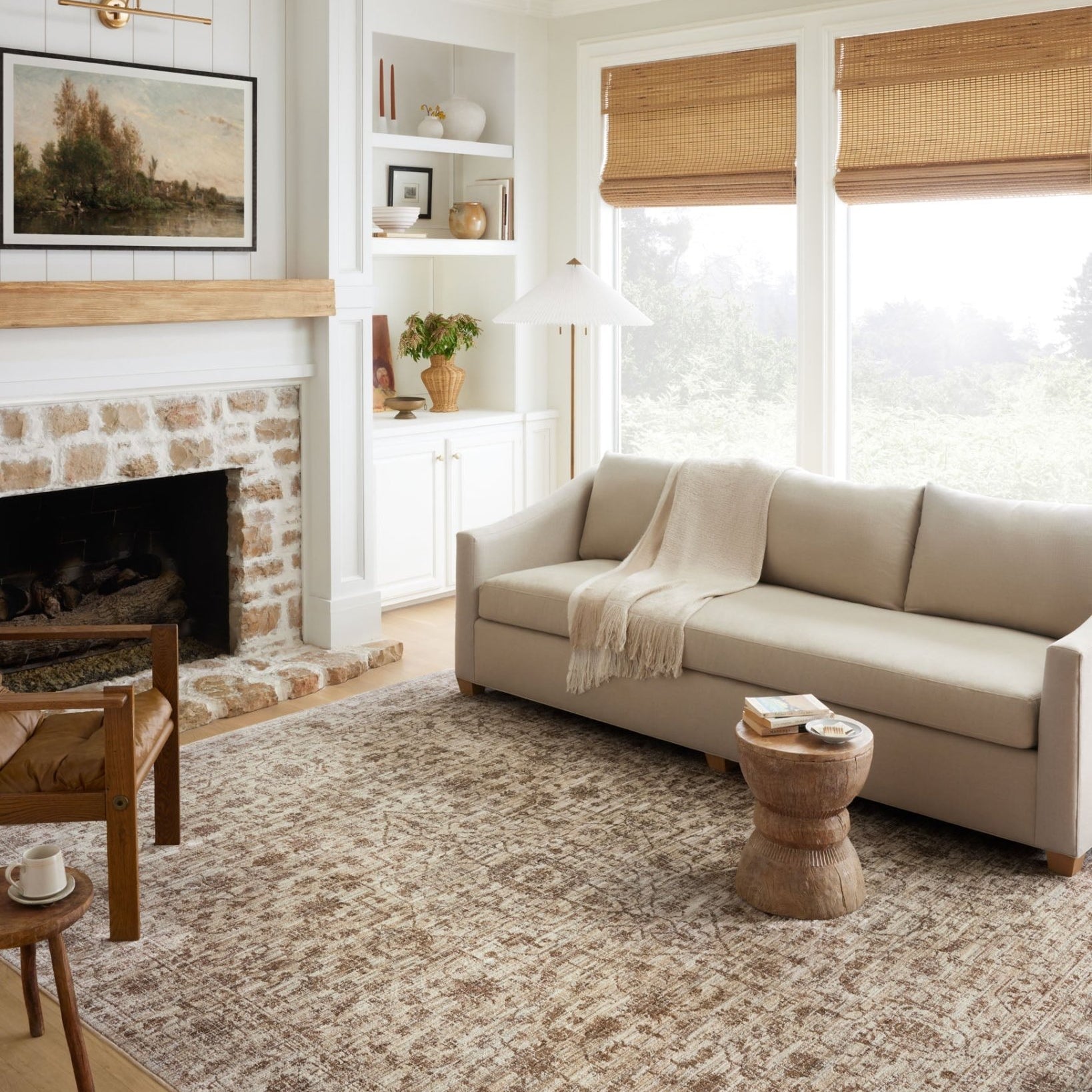 Loloi II Sorrento Bark / Natural Rug White Cliff Studio Area Rugs