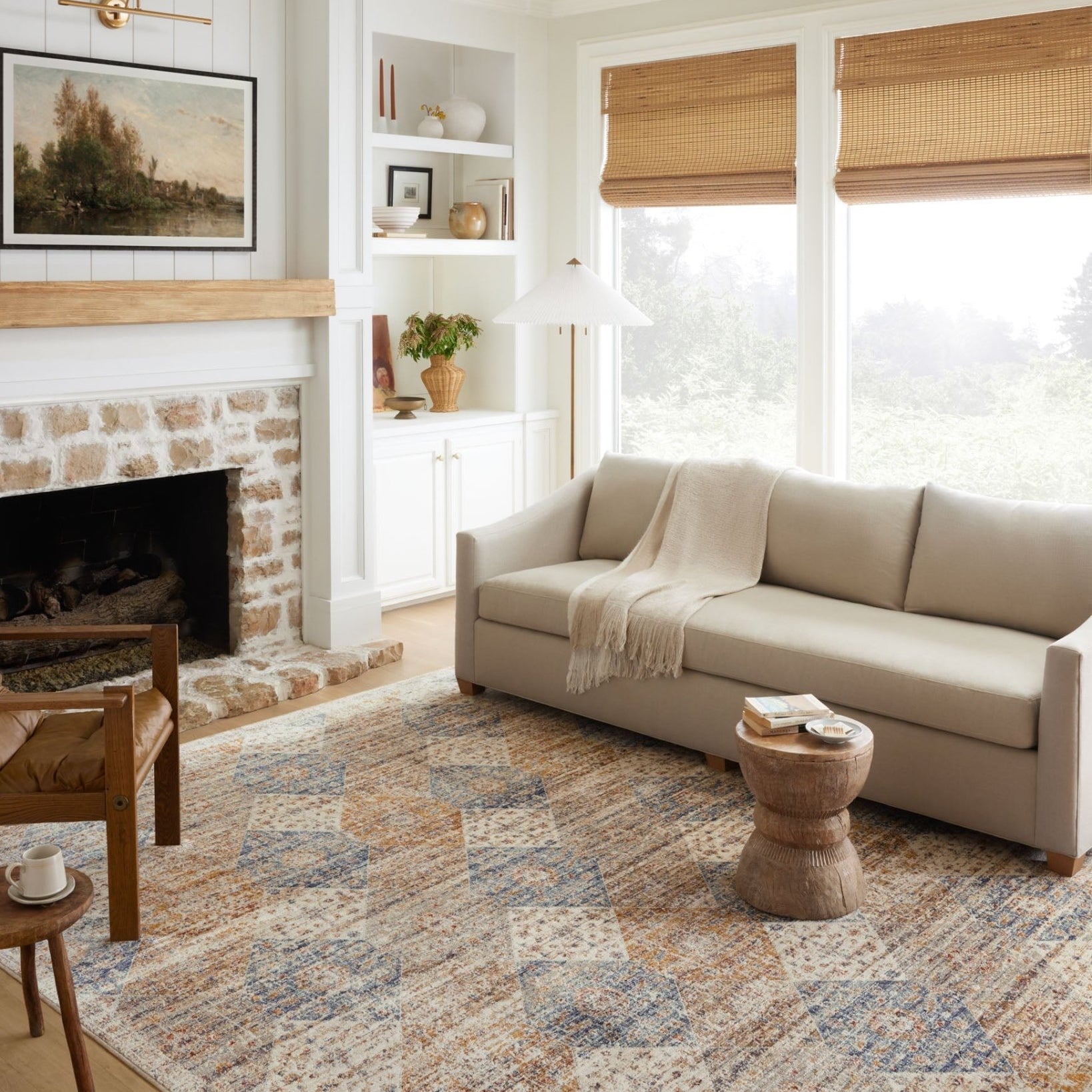 Loloi II Sorrento Ivory / Multi Rug White Cliff Studio Area Rugs